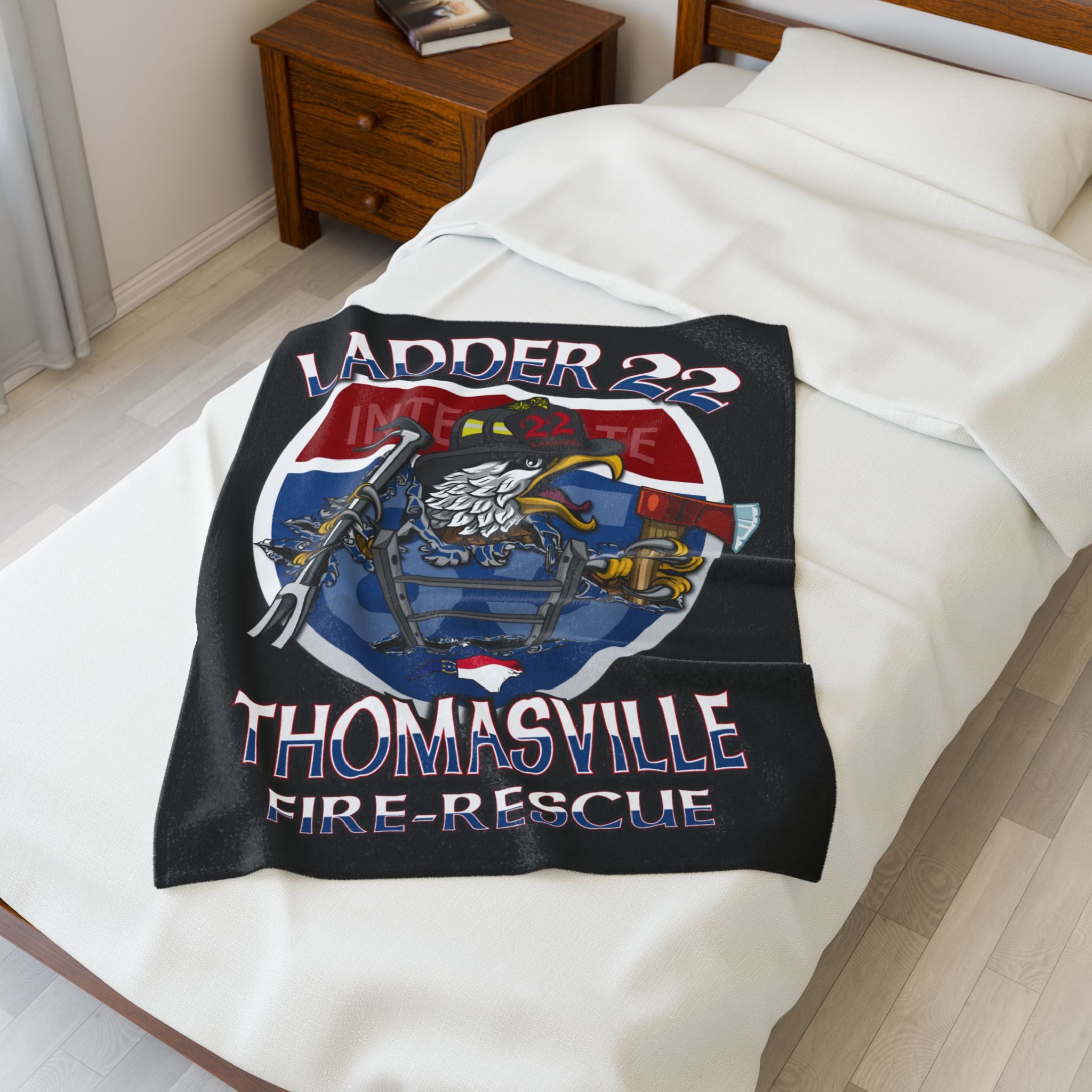 Thomasville NC Fire (version 2) - Velveteen Plush Blanket