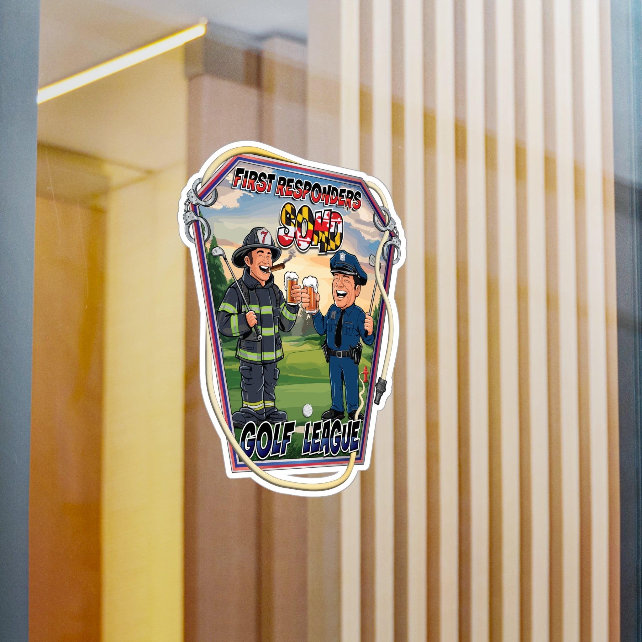 Kiss-Cut Vinyl Decals - SOMD First Responder Golf League