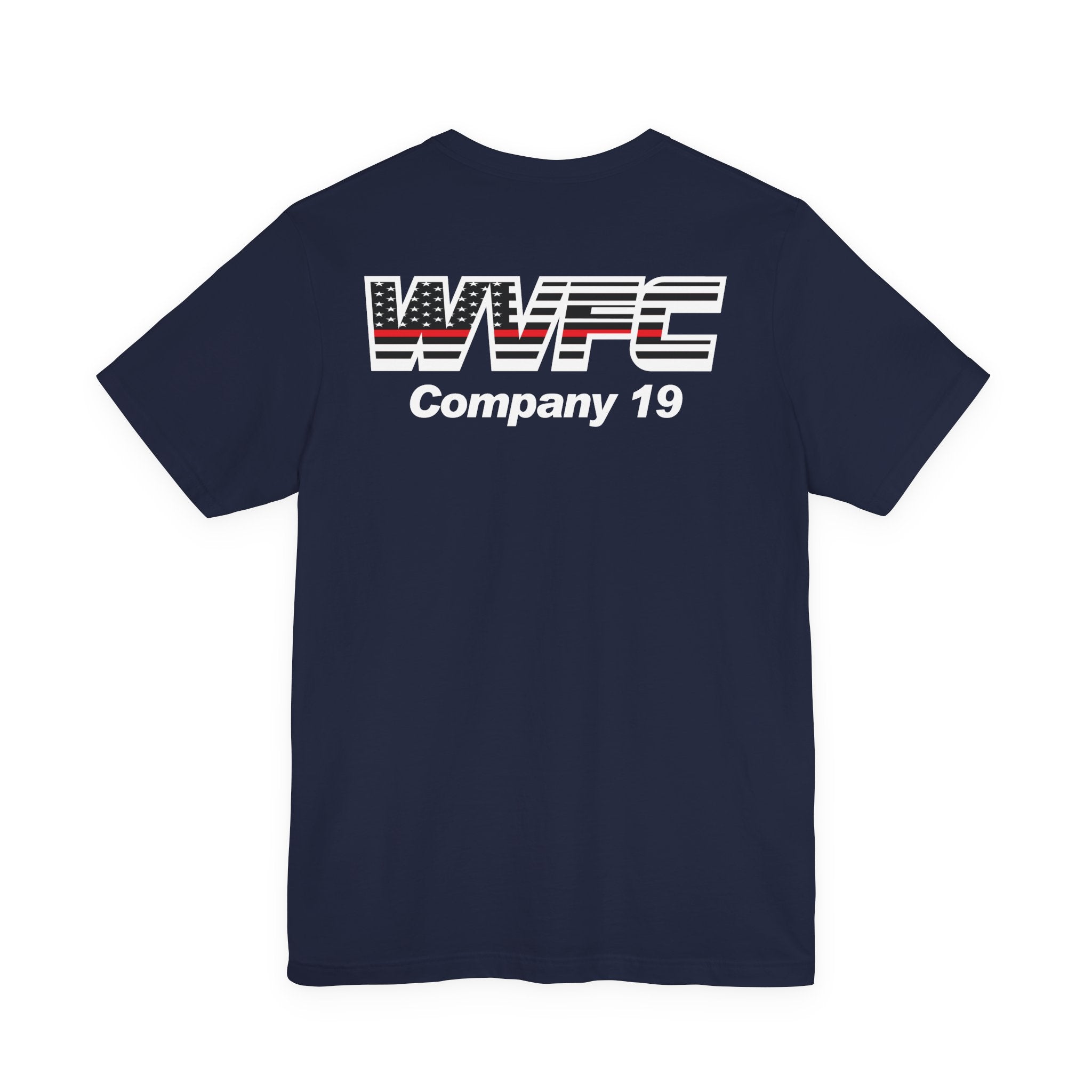 WVFC Goat Logo 2 Version 3 Red Line Flag - Unisex Jersey Short Sleeve Tee