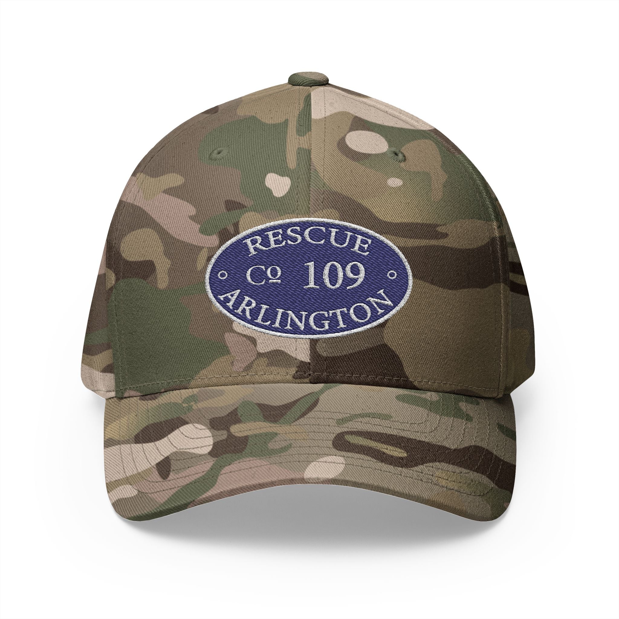 Arlington Rescue 9 Circle Patch - FLEXFIT Closed-Back Structured Cap (Embroidery)