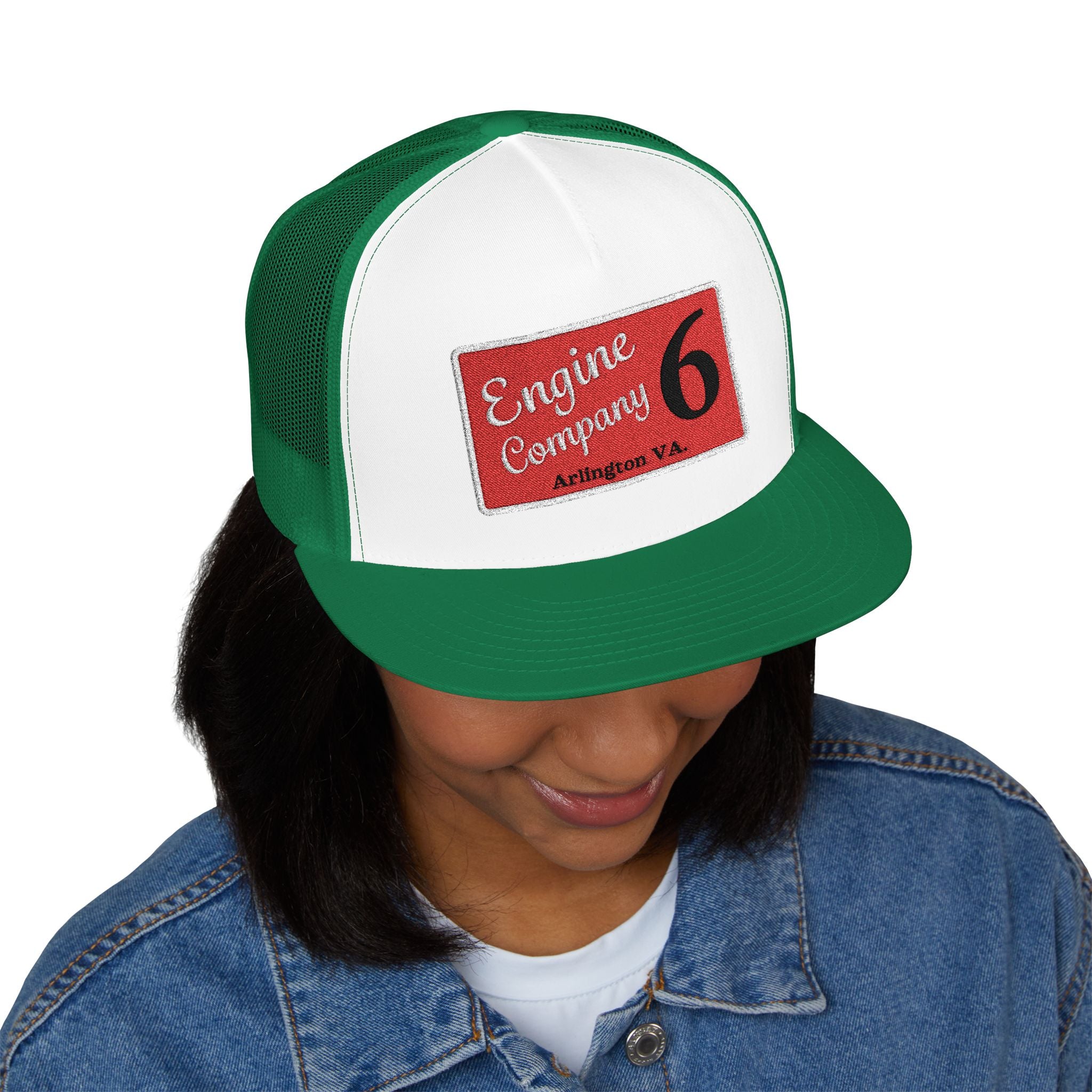Arlington Engine Company 6 - 5 Panel Trucker Cap (Embroidery)