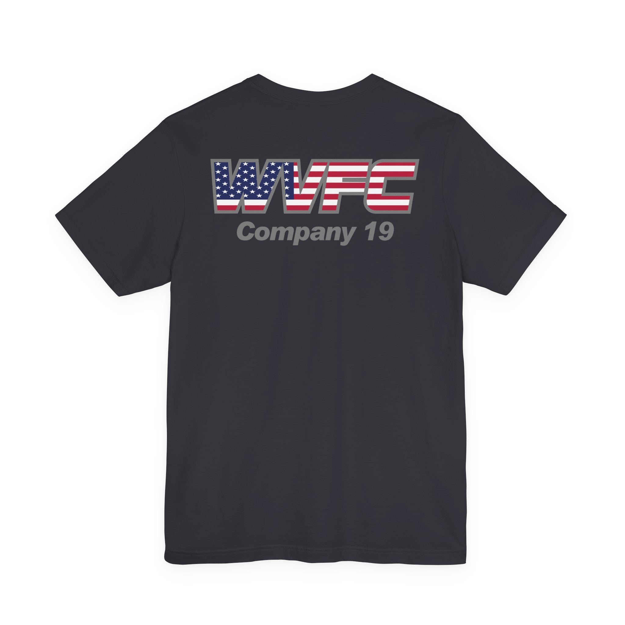 WVFC FD Logo gray USA flag Gray - Unisex Jersey Short Sleeve Tee