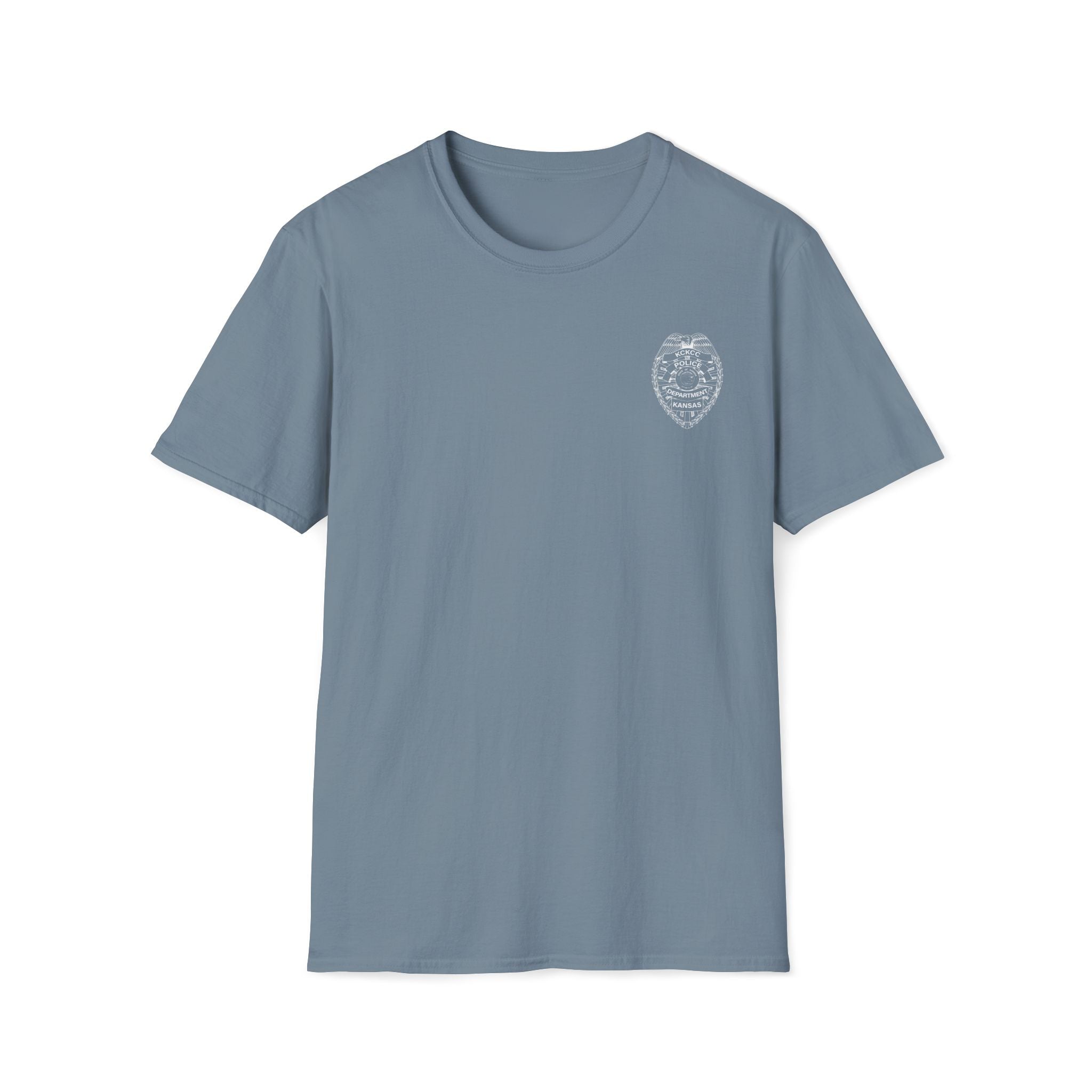 KCKCC Badge White outline - Gildan 64000 Unisex Softstyle T-Shirt