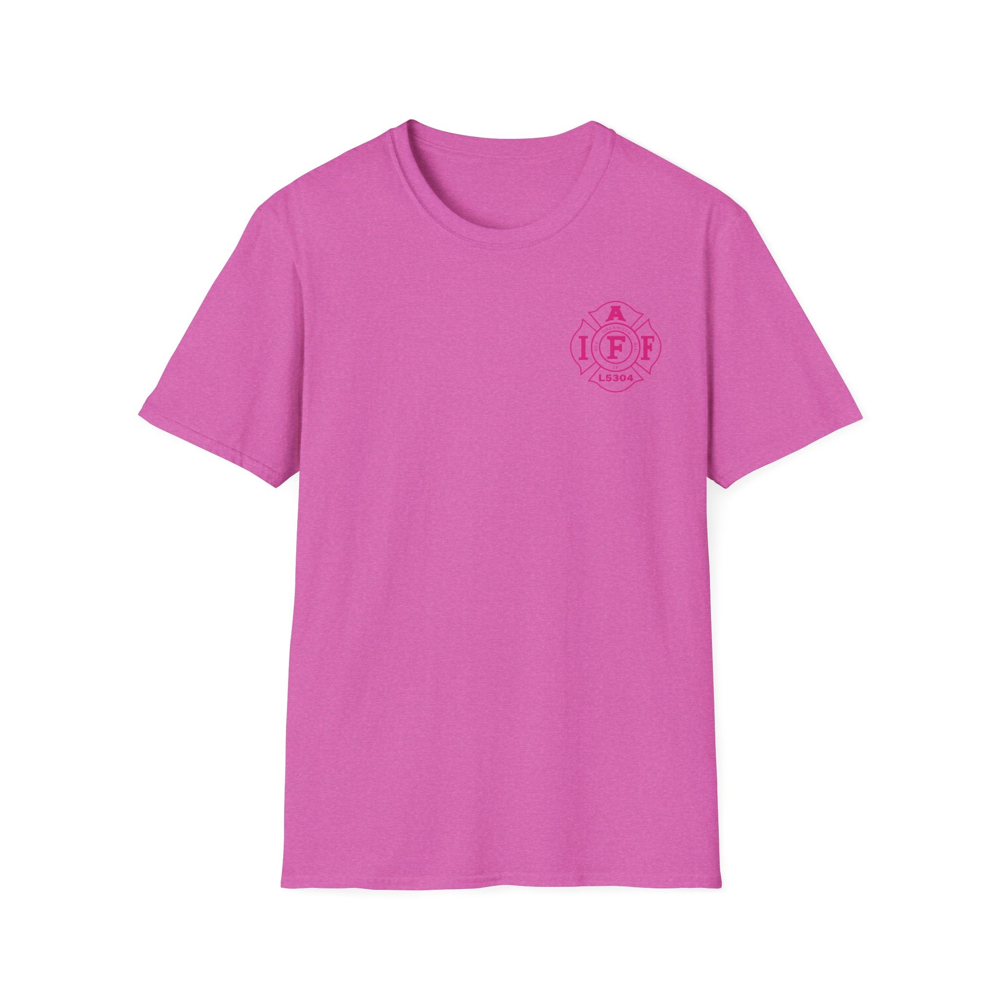 Clarke County Fire Breast Cancer (Portion of Proceeds go to Local 5304) - Gildan Soft Cotton Softstyle T-Shirt