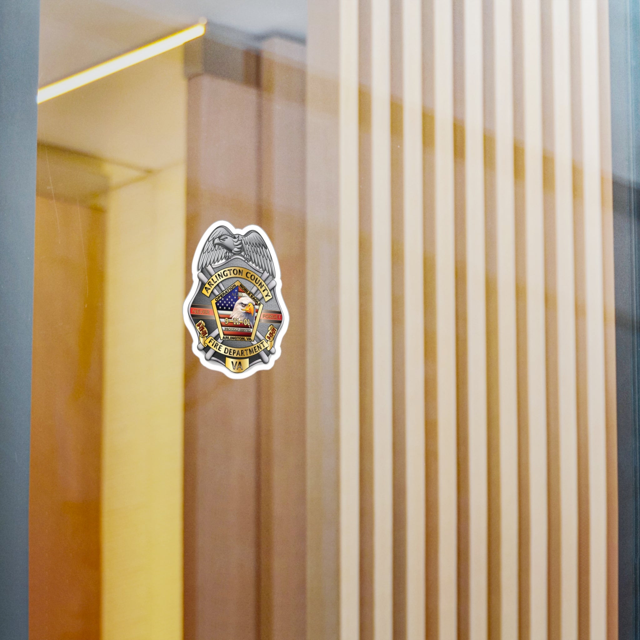 Kiss-Cut Vinyl Decals - Arlington 9/11 Badge