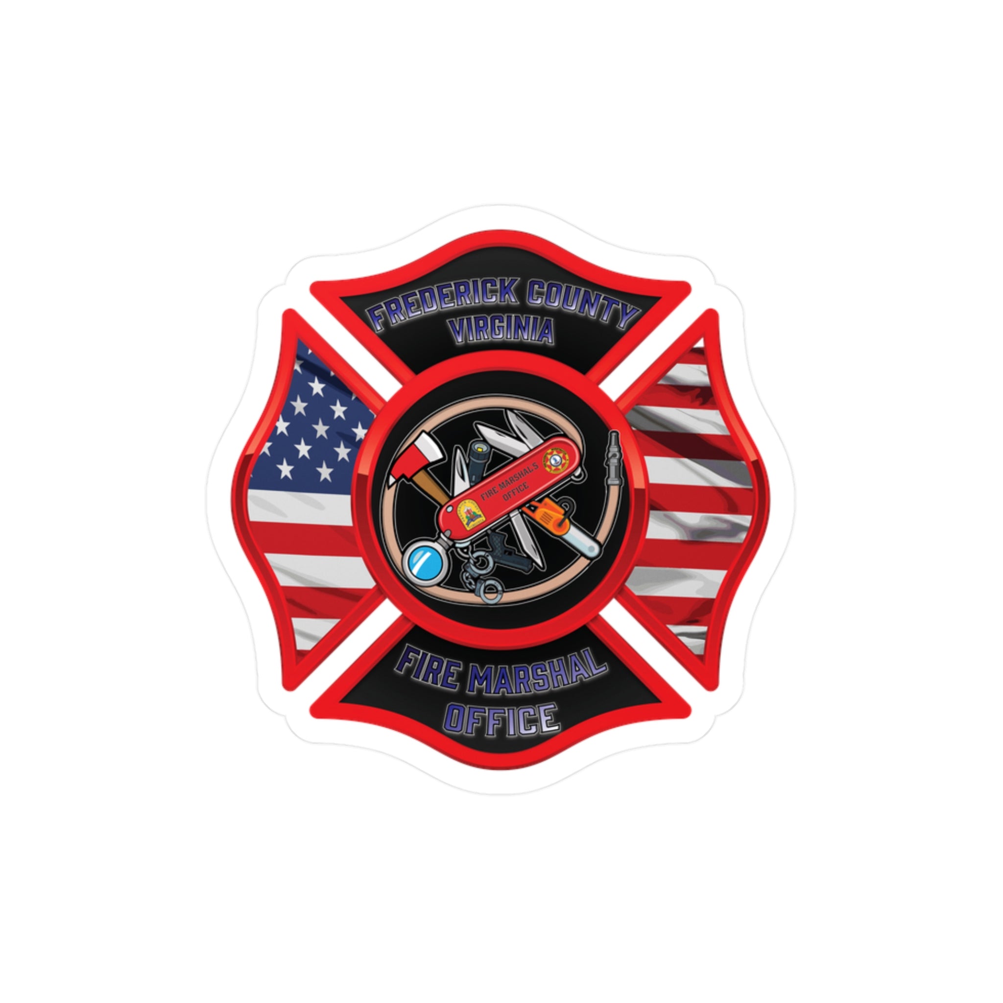 Kiss-Cut Vinyl Decals - Frederick County Fire Marshal