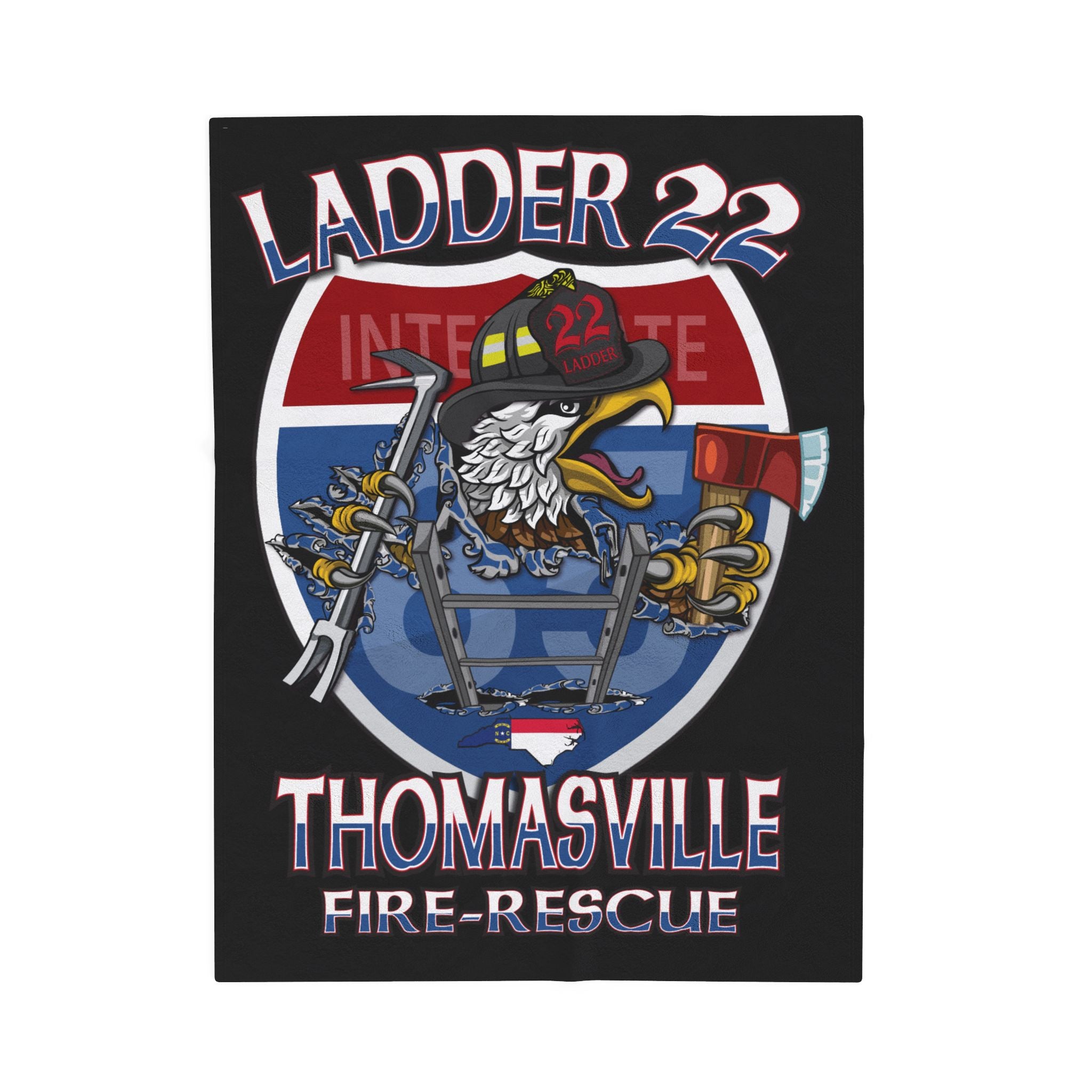 Thomasville NC Fire (version 2) - Velveteen Plush Blanket