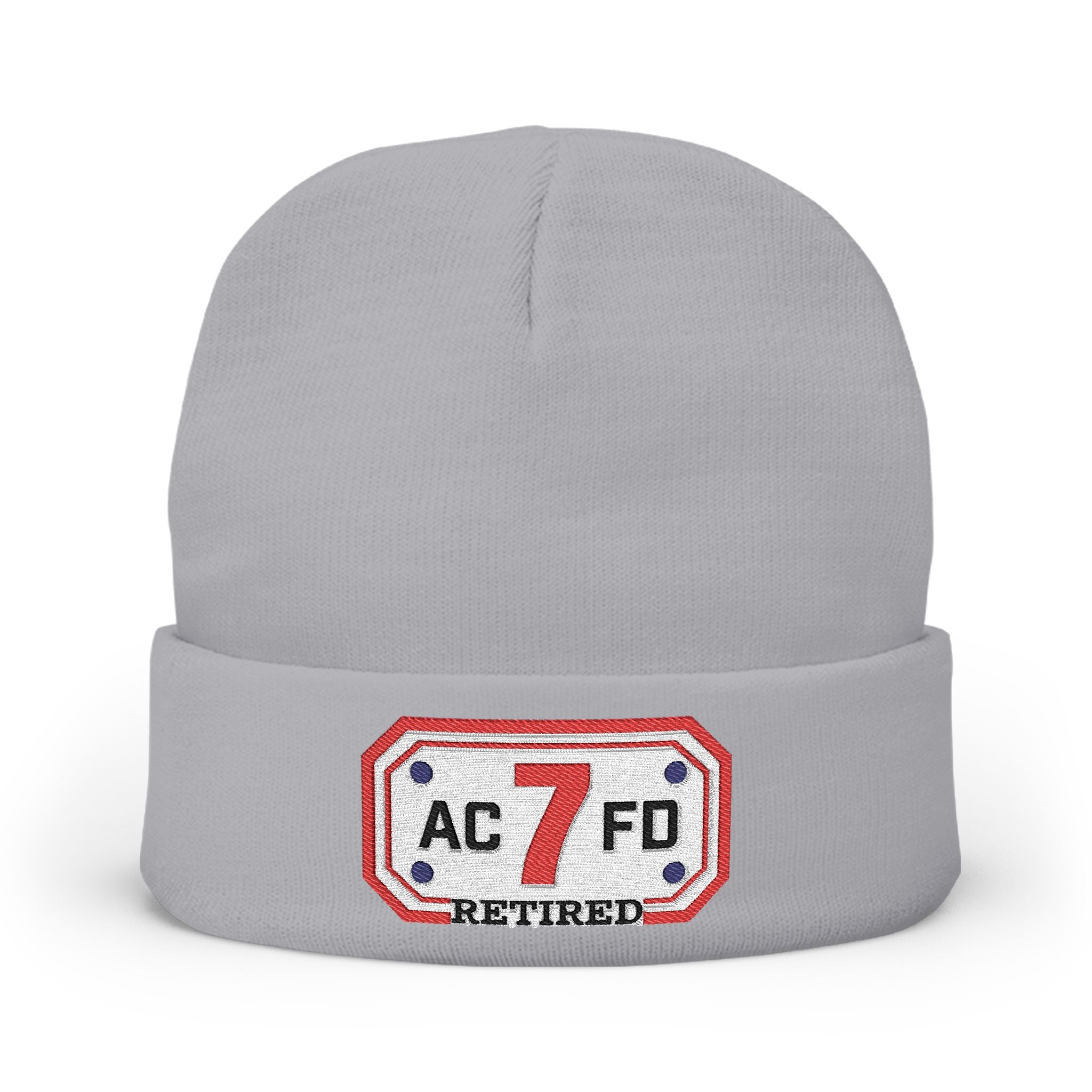 Retired Arlington Engine 7 - Knit Beanie (Embroidery)