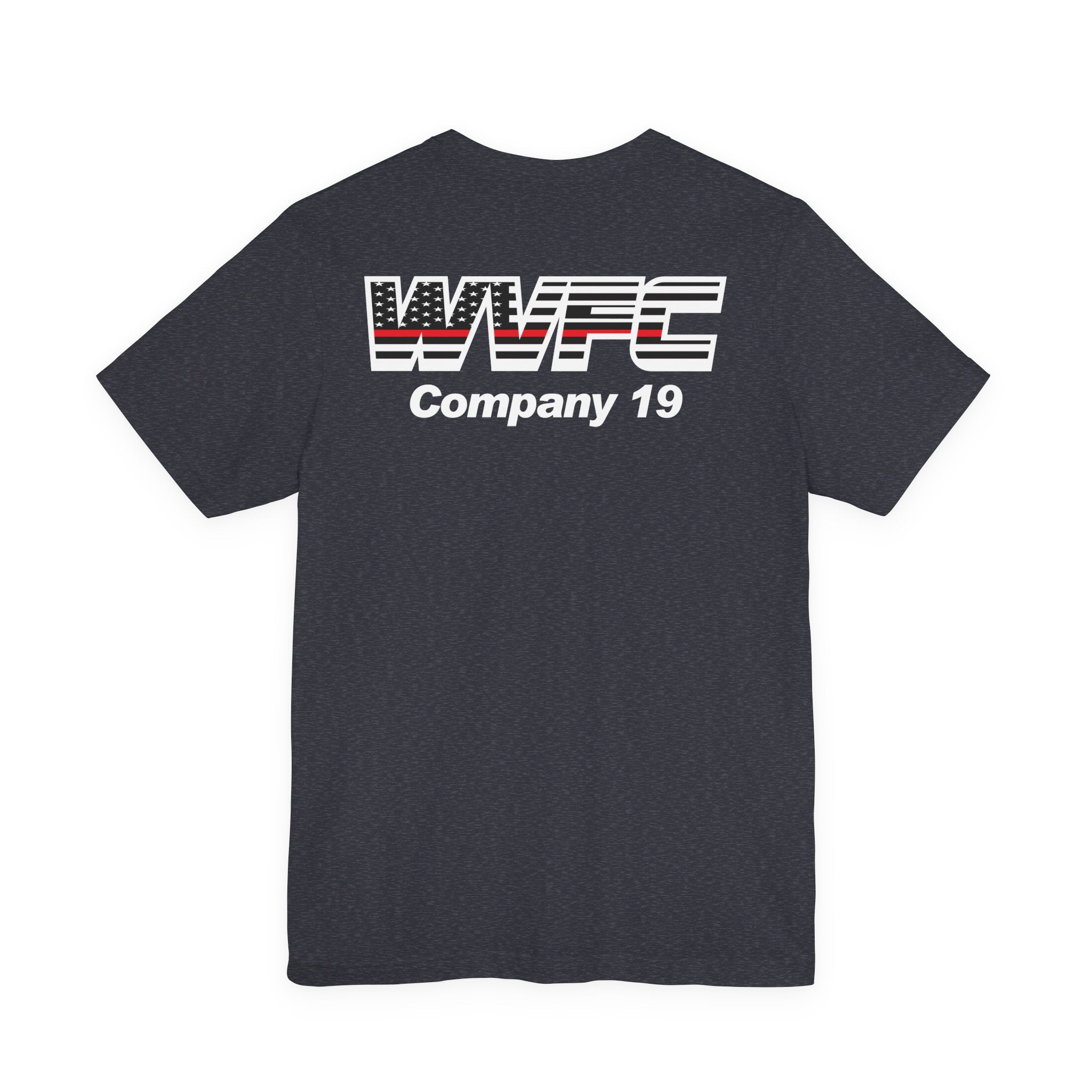 WVFC Goat Logo 2 Version 3 Red Line Flag - Unisex Jersey Short Sleeve Tee