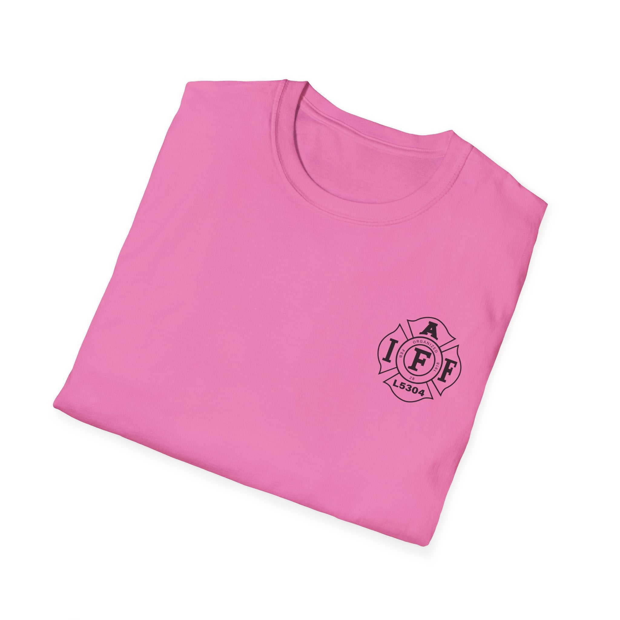 Clarke County Fire Breast Cancer (Portion of Proceeds go to Local 5304) - Gildan Soft Cotton Softstyle T-Shirt