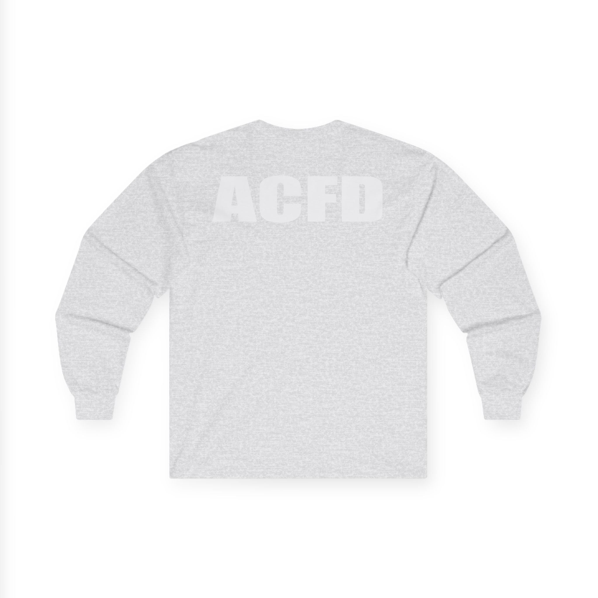 Arlington Station 3 Rhino front/ACFD FF back - Unisex Ultra Cotton Gildan Long Sleeve Tee