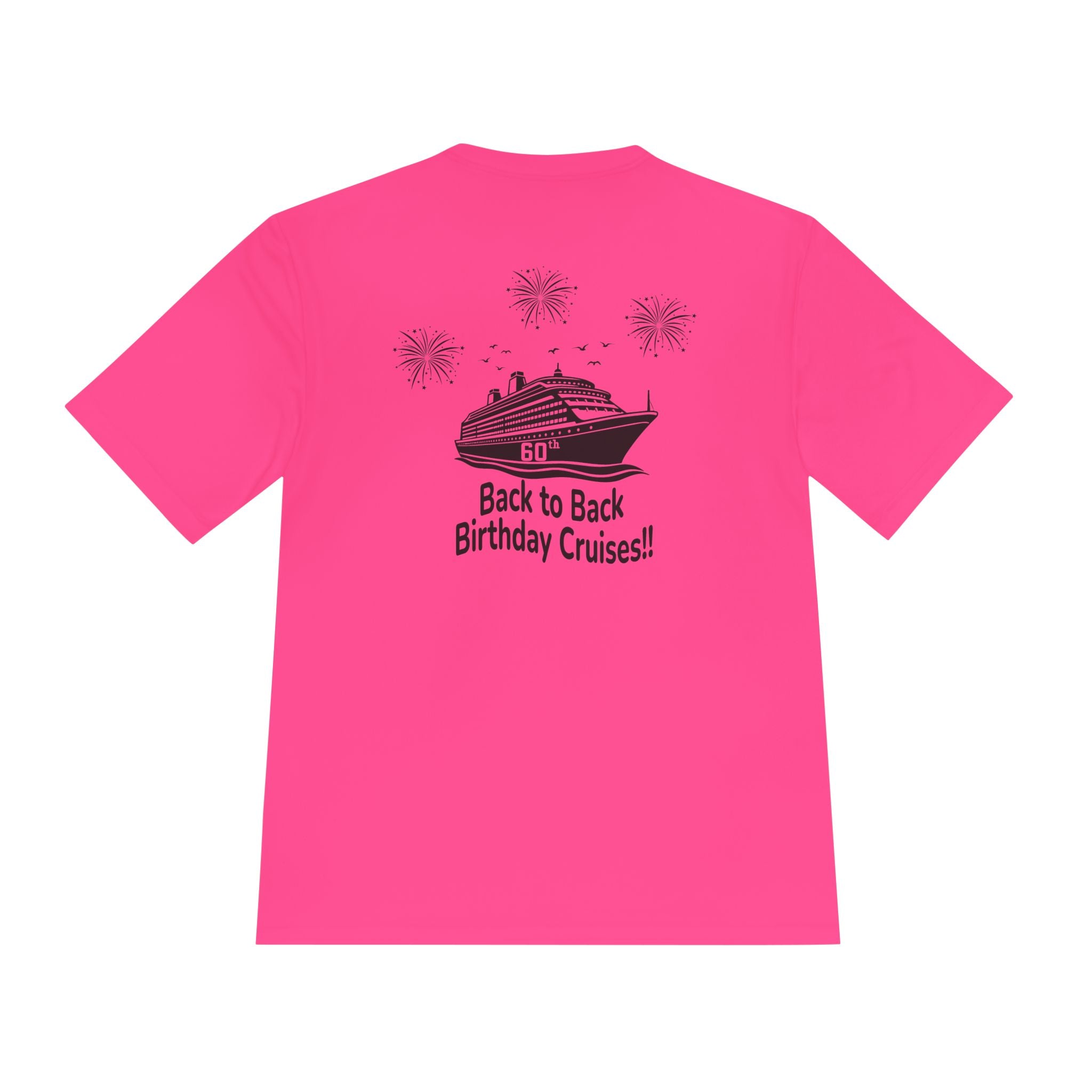 Diane Birthday Cruise Black Text - Unisex Moisture Wicking Tee