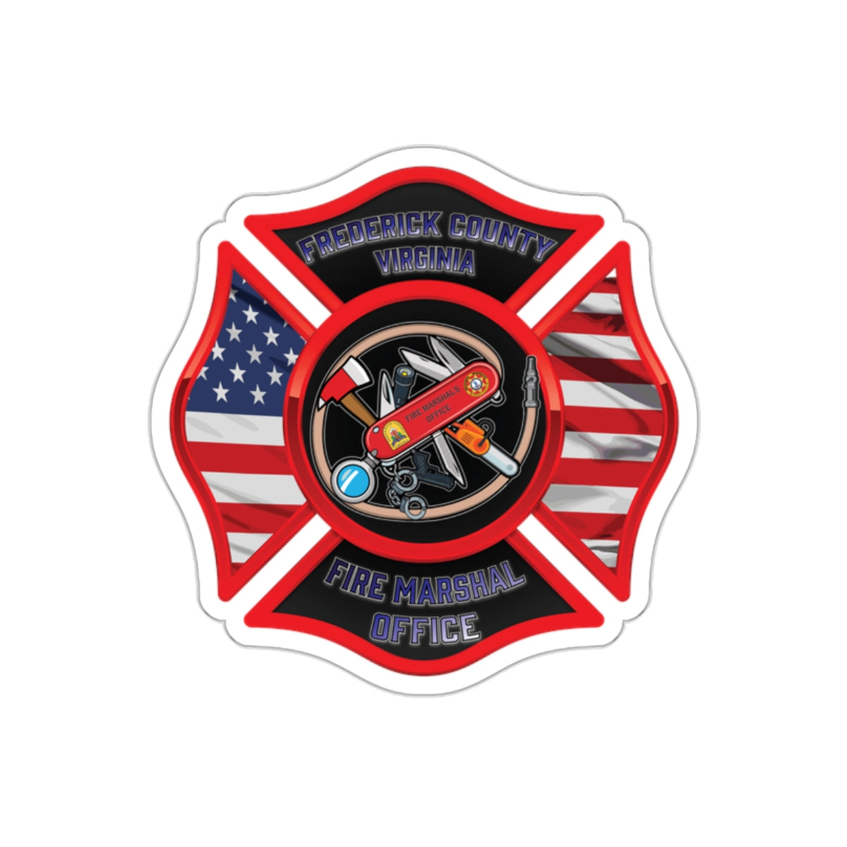 Die-Cut Stickers - Frederick County Fire Marshal