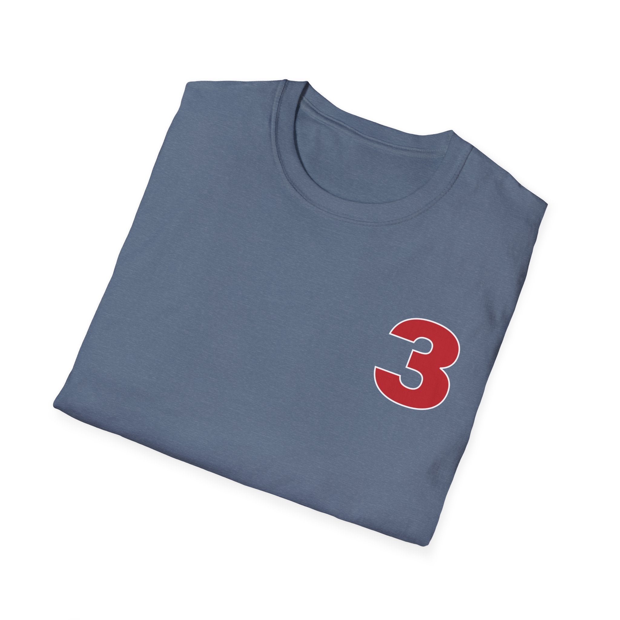 Station 3 front / Rhino back Logo - Gildan Soft Cotton Softstyle T-Shirt