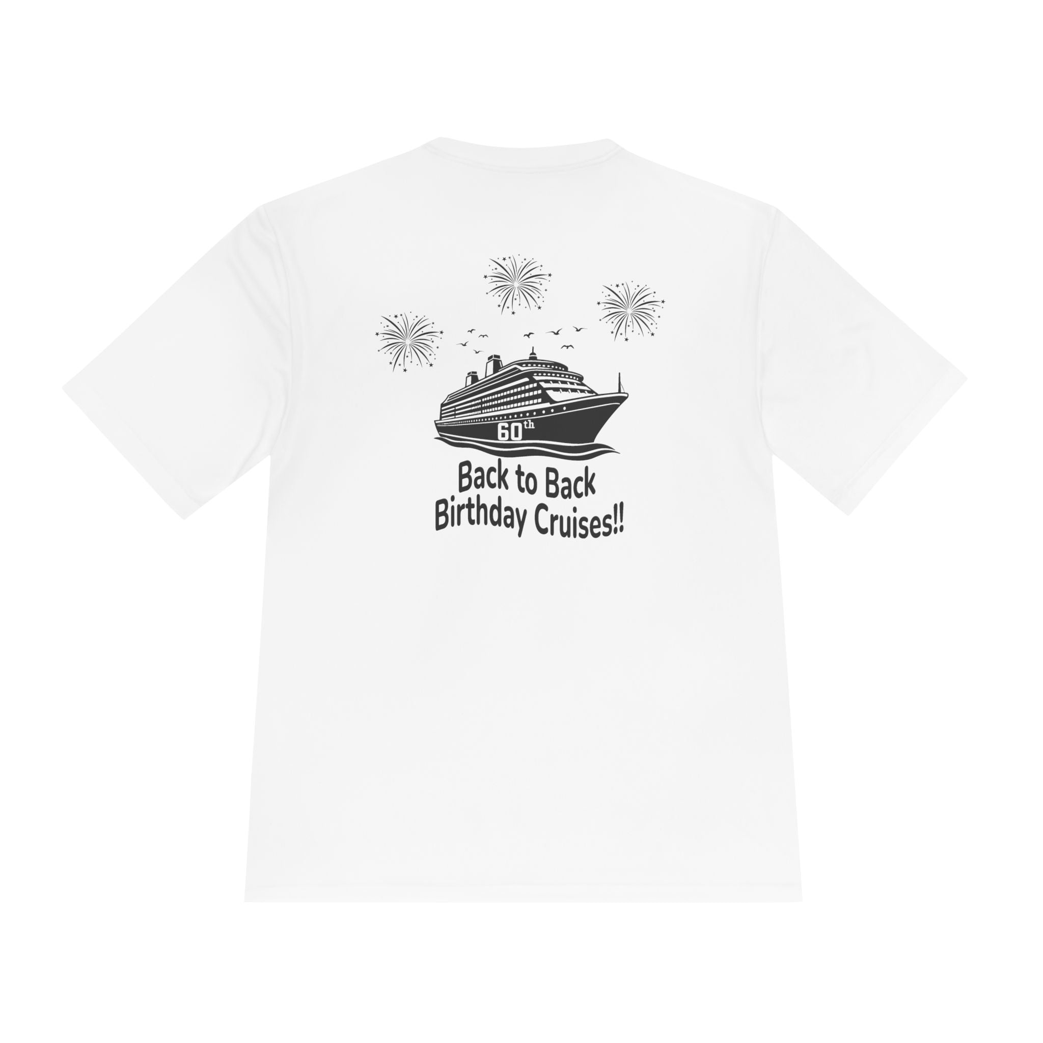 Diane Birthday Cruise Black Text - Unisex Moisture Wicking Tee