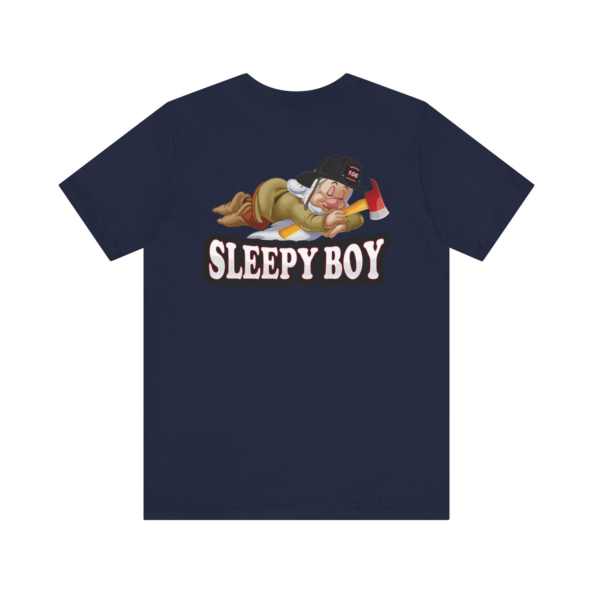 Sleepy Boy Firefighter - Heavy Cotton Unisex Tee -