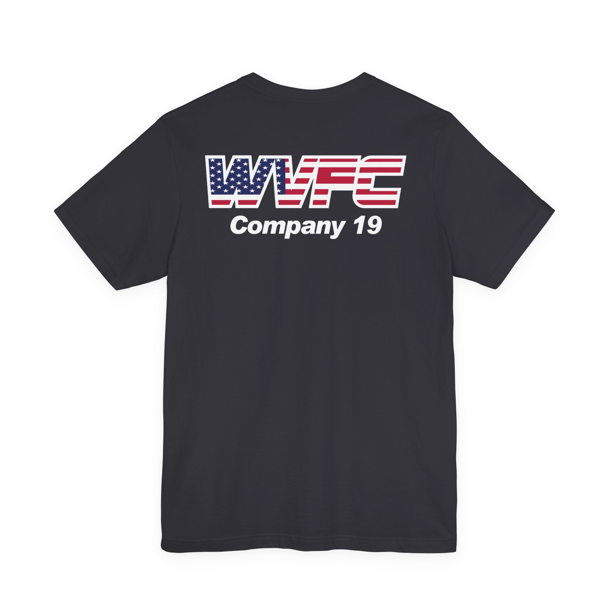 WVFC Goat Logo 2 Version 3 US Flag wht- Unisex Jersey Short Sleeve Tee
