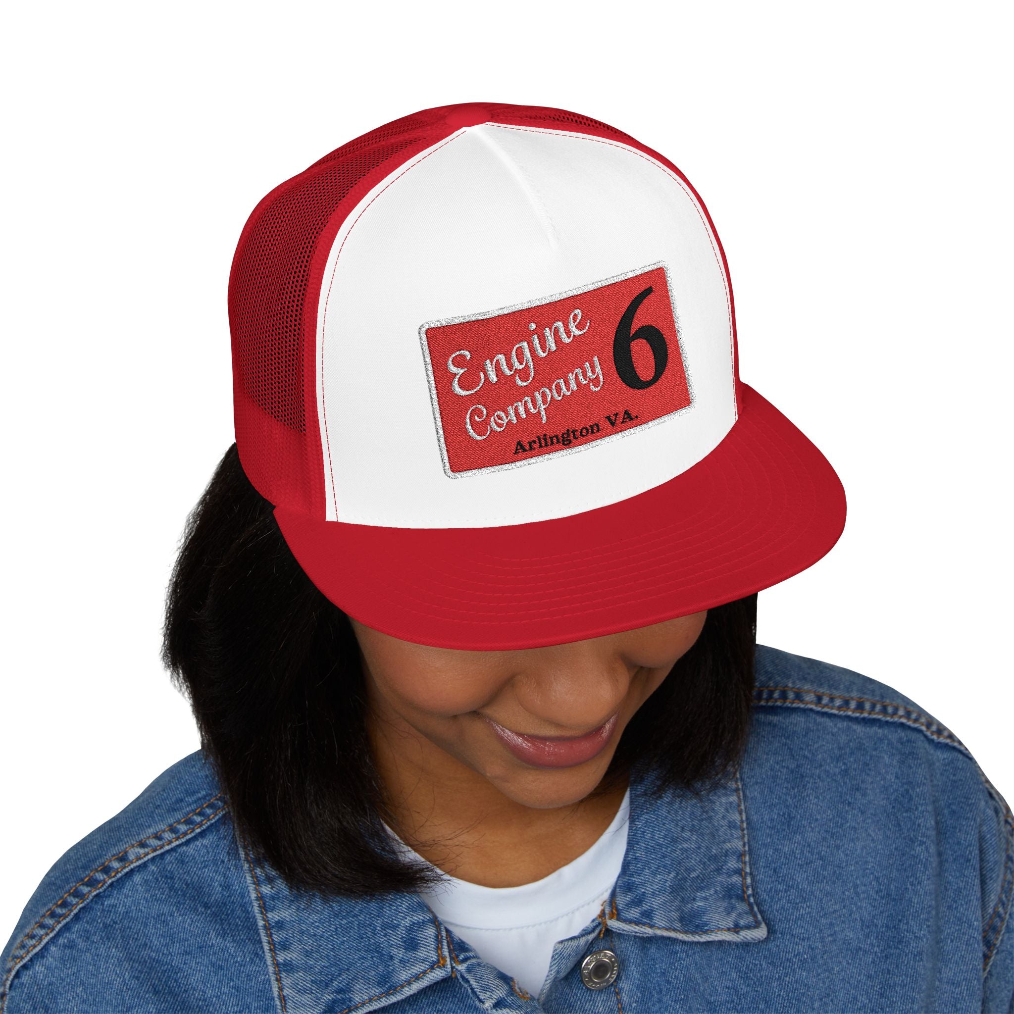 Arlington Engine Company 6 - 5 Panel Trucker Cap (Embroidery)