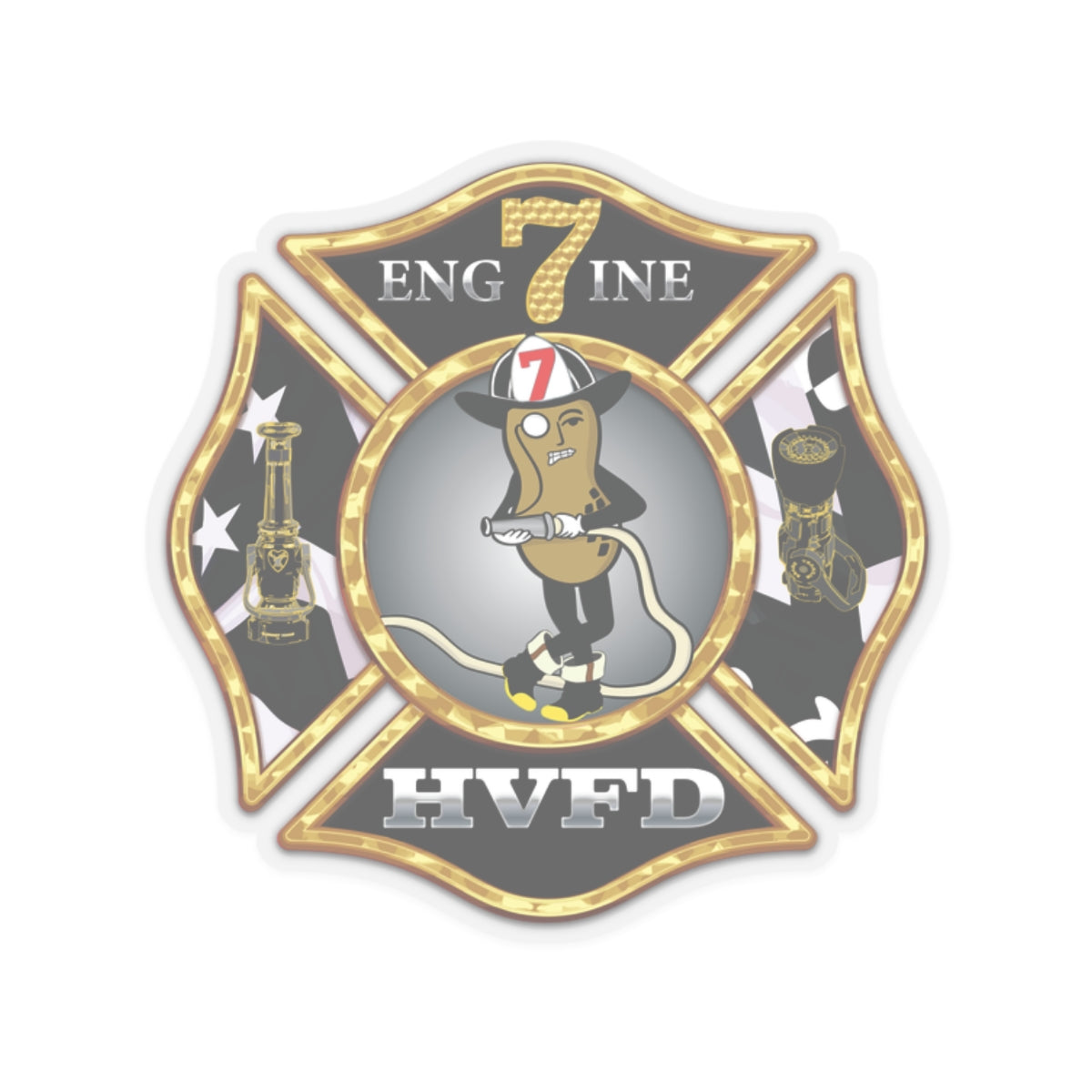 Kiss-Cut Stickers - Hollywood Maryland Volunteer Fire Eng7ine