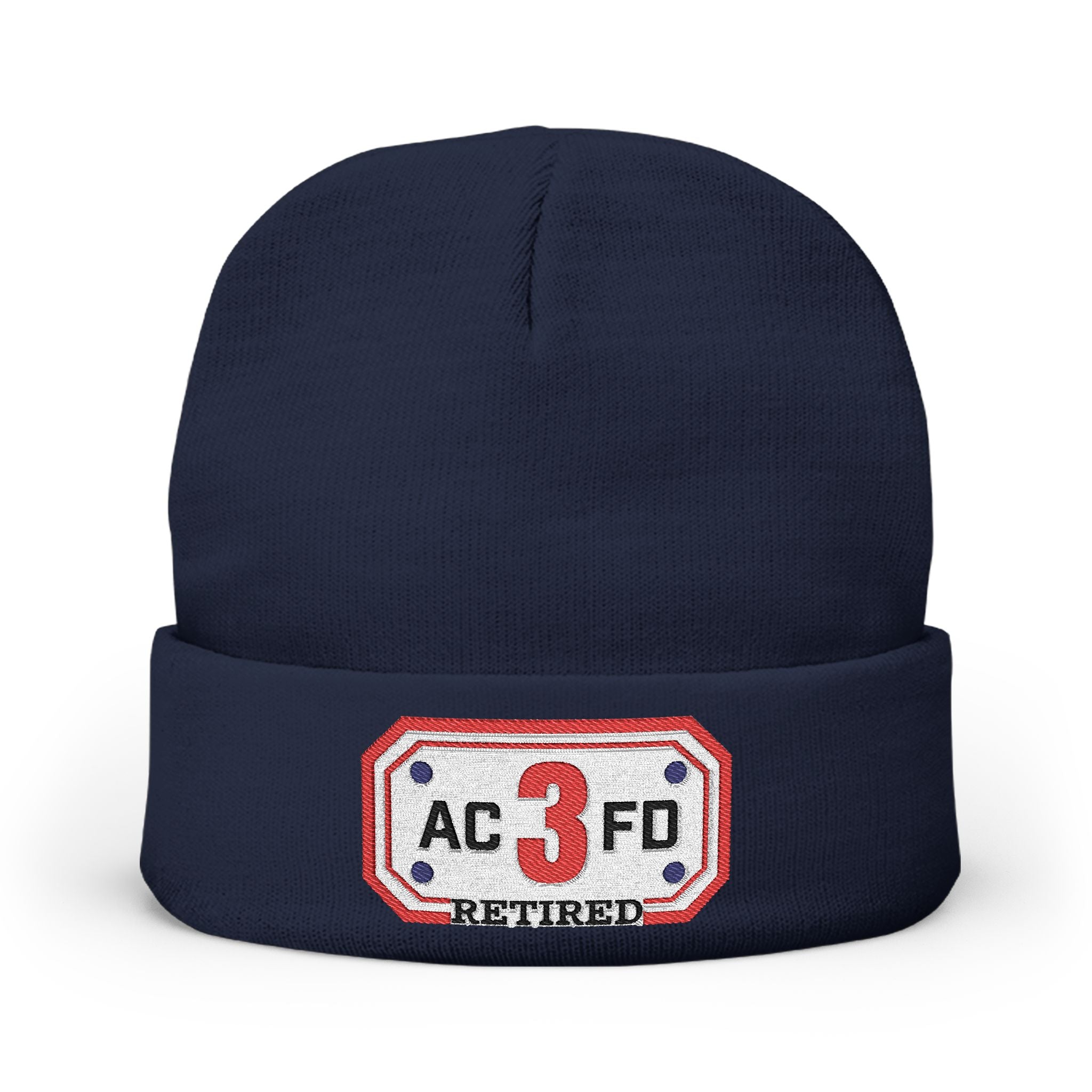 Retired Arlington Engine 3 - Knit Beanie (Embroidery)