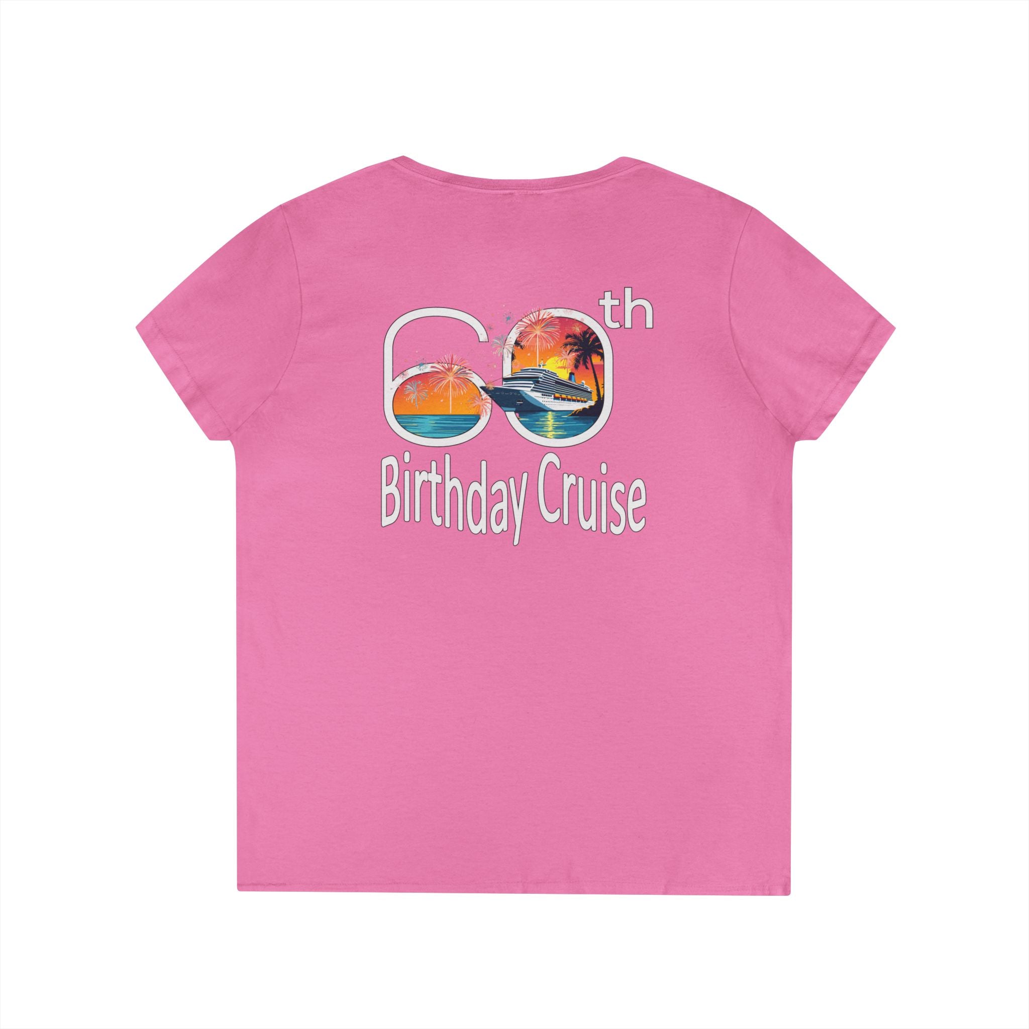 Renee Family Cruise colorful - Ladies' Cotton V-Neck T-Shirt