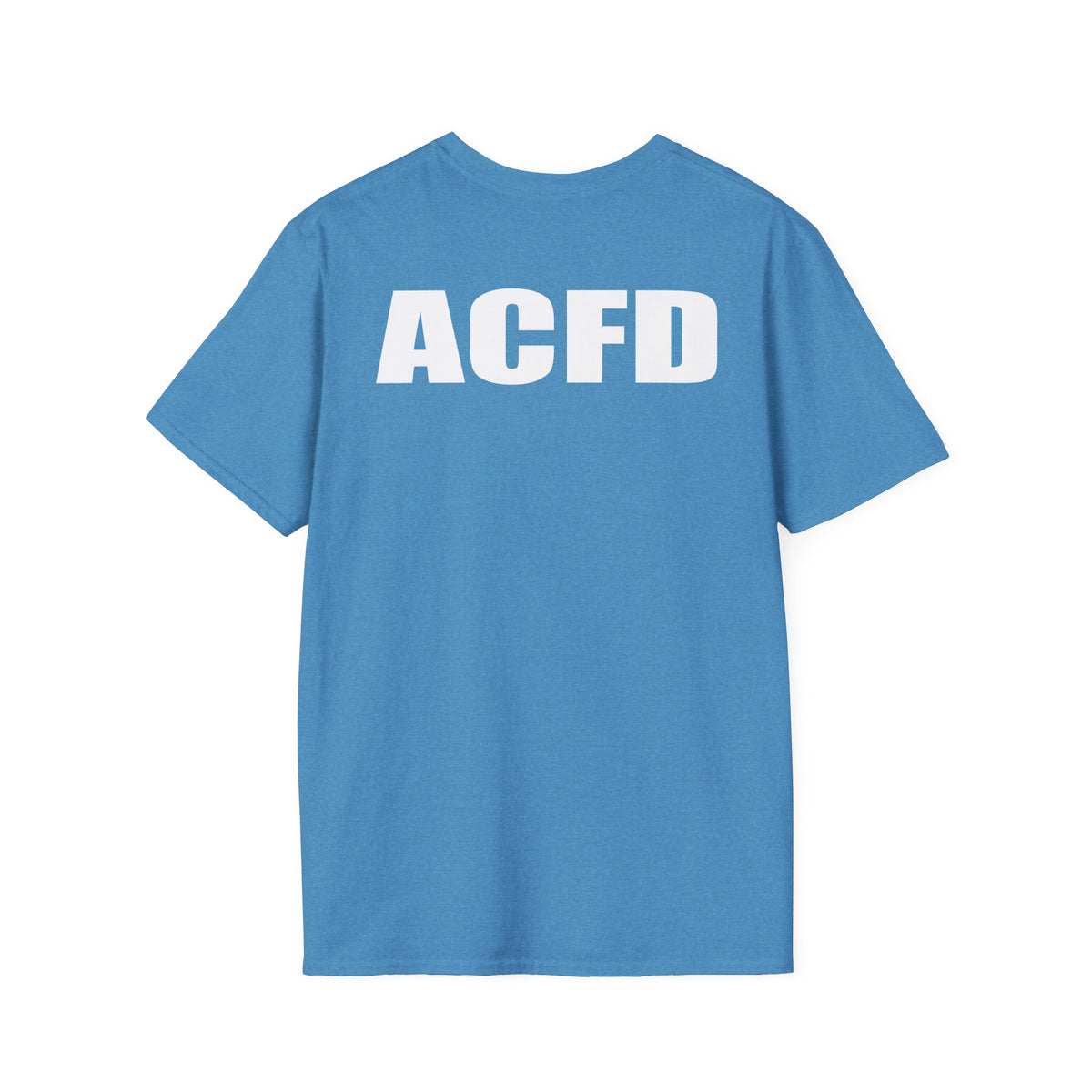 Station 3 Rhino Logo Firefighter Back - Gildan Soft Cotton Softstyle T-Shirt