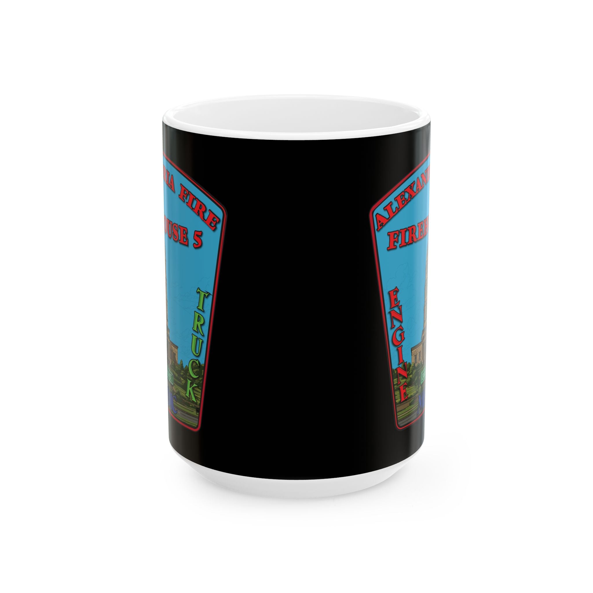 Alexandria Fire Station 5  - Black Mug, (11oz, 15oz)