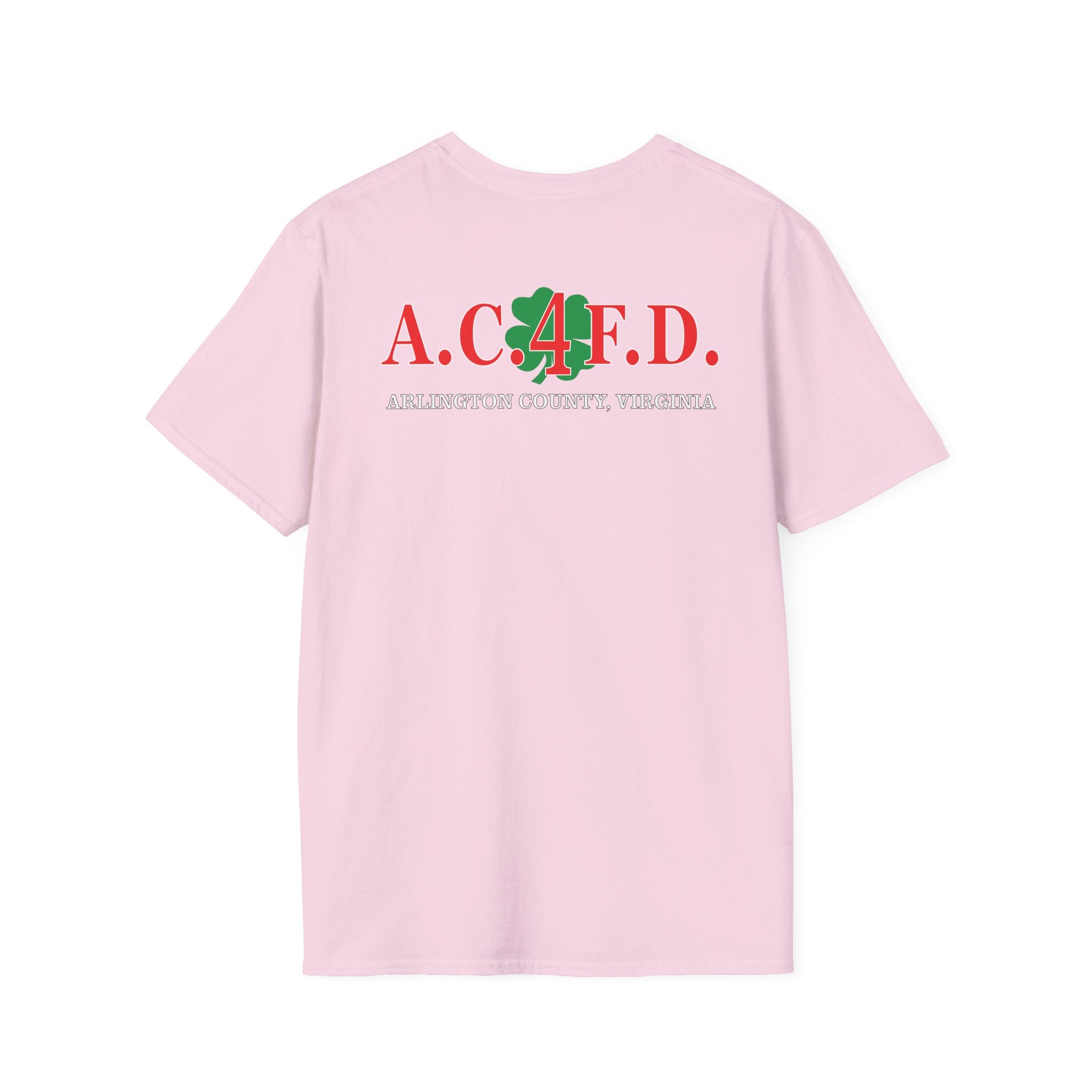 Station 4 RatPack front / acfd clover back - Gildan Soft Cotton Softstyle T-Shirt
