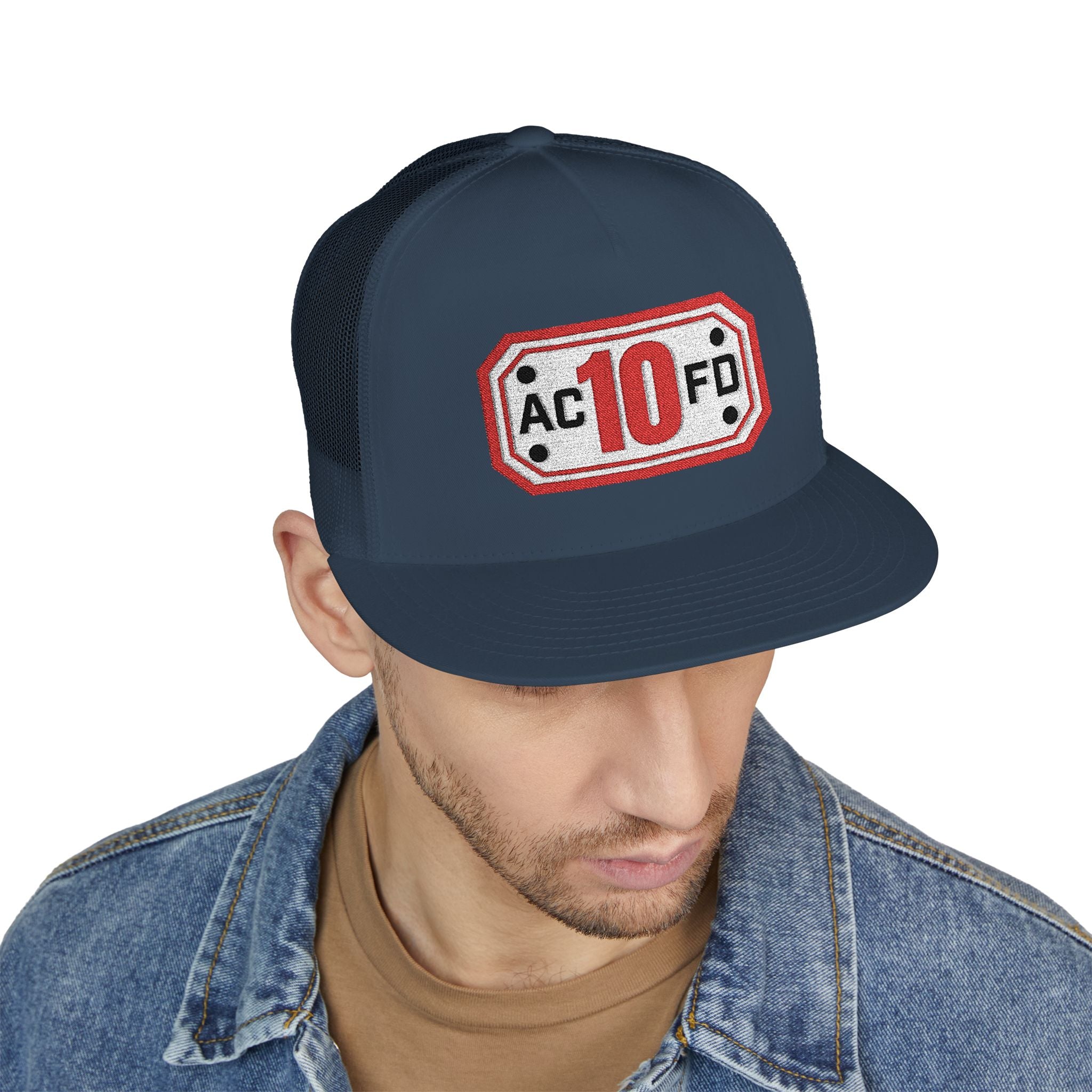 Arlington Engine 10 (requested different style hat) - 5 Panel Trucker Cap (Embroidery)