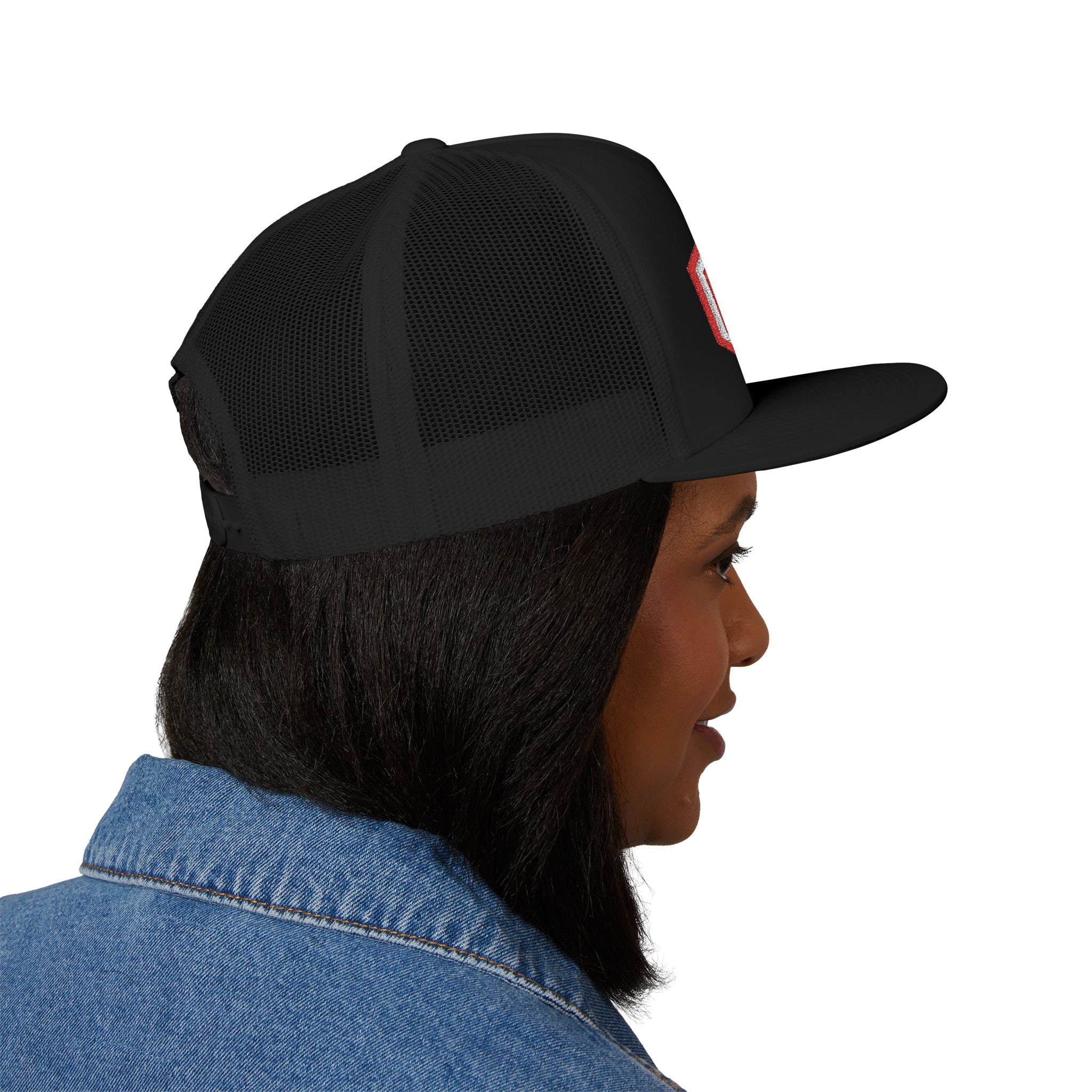 Arlington Engine 5 (requested different style hat) - 5 Panel Trucker Cap (Embroidery)