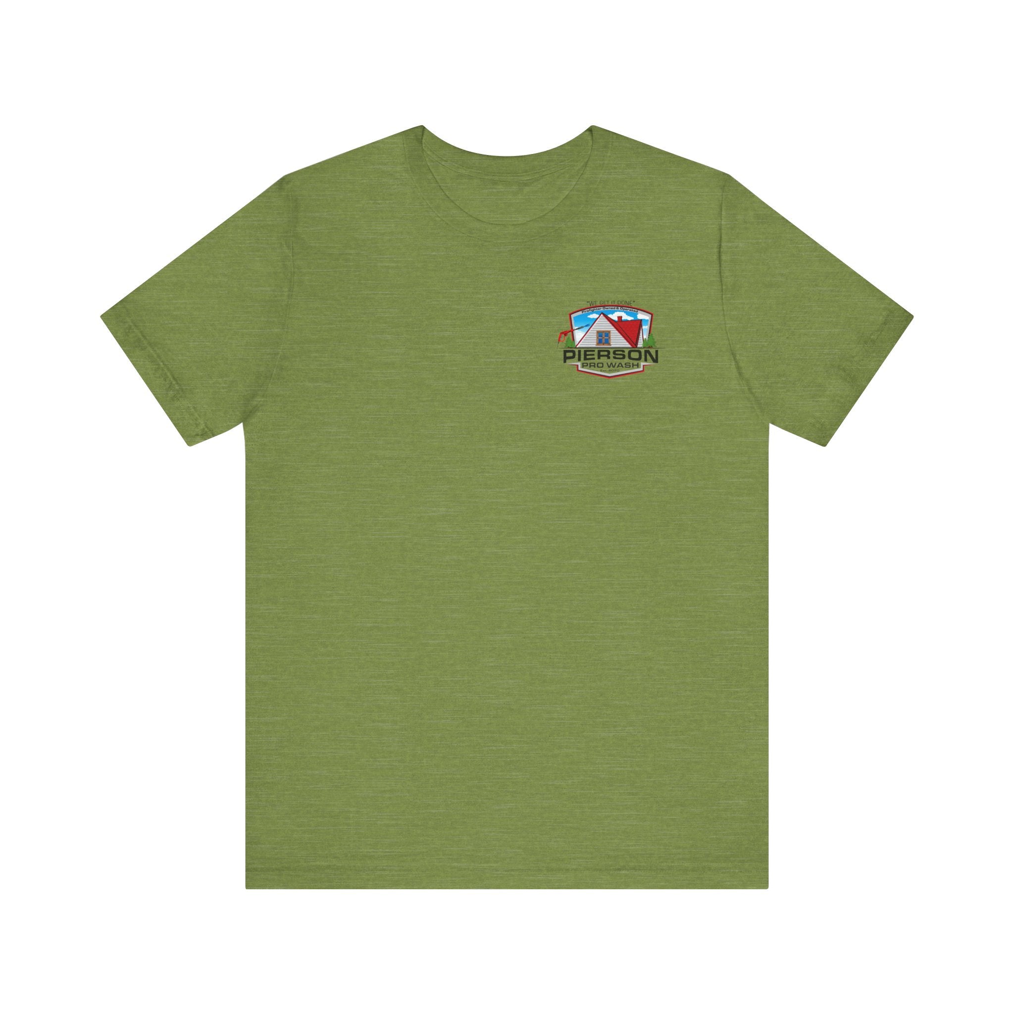 Pierson Pro Wash White Shirt Logo - Bella+Canvas Soft Unisex Tee