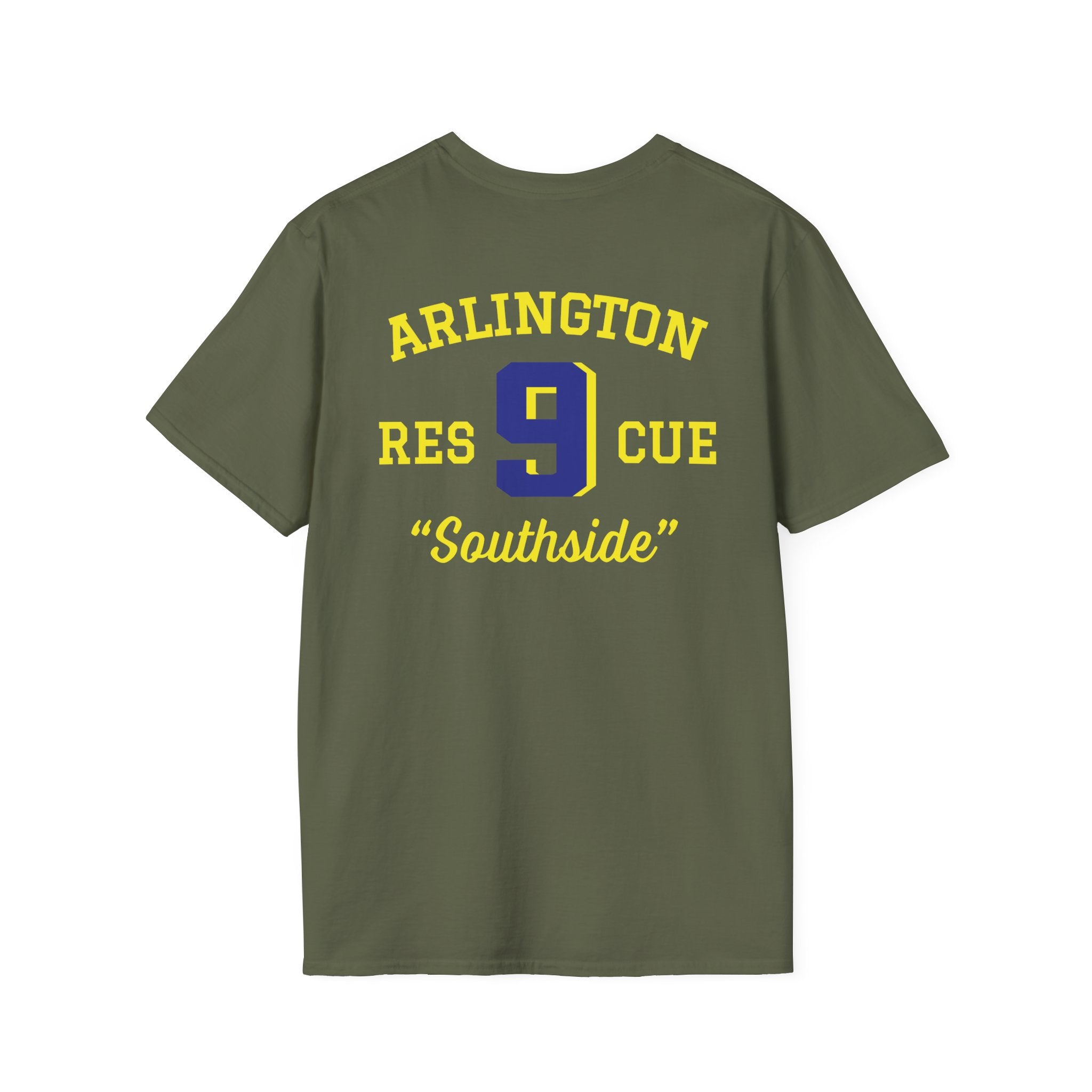 Station 9 Taz Front / Officer Rescue 9 back - Gildan Soft Cotton Softstyle T-Shirt