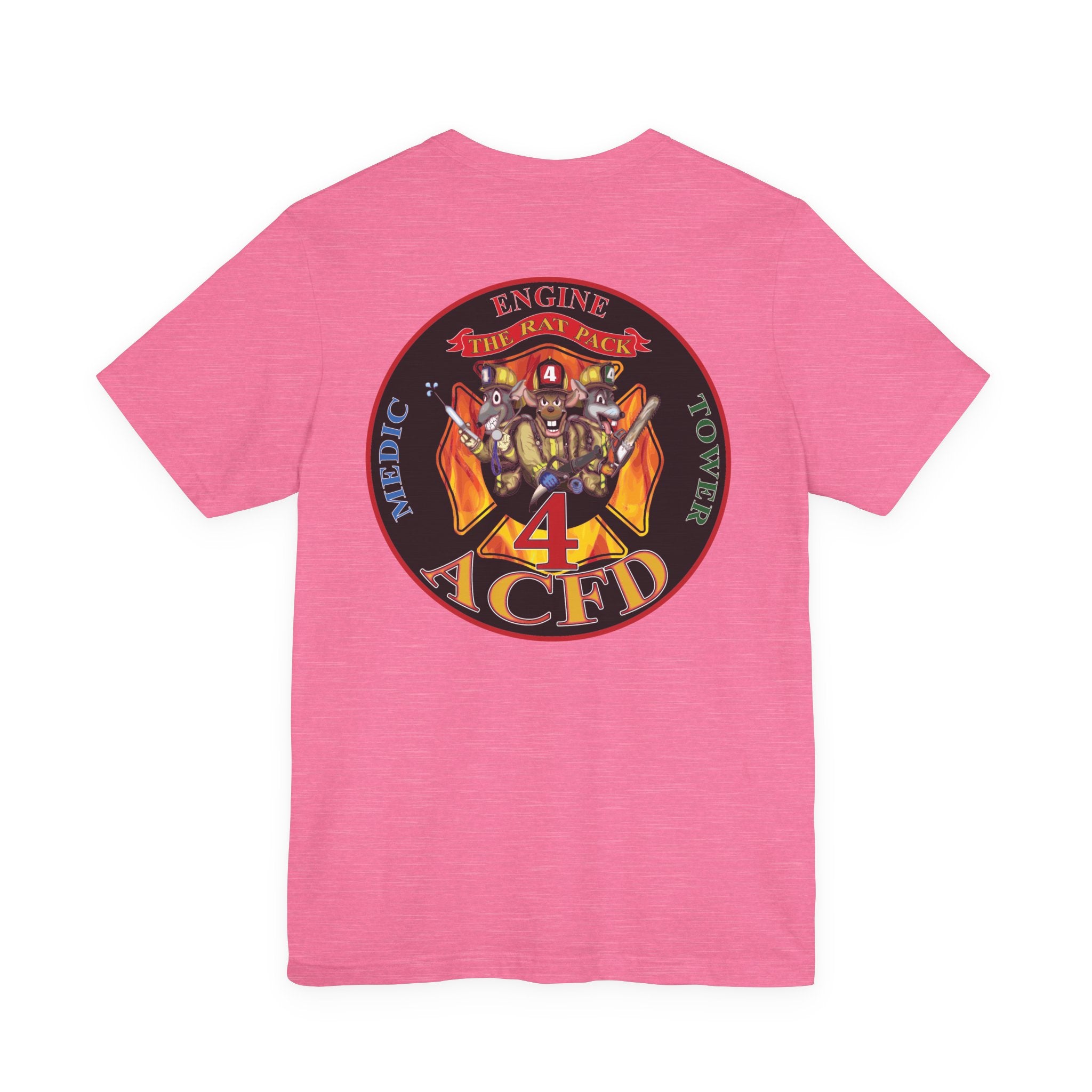 Station 4 RatPack on Back Clover Front - Bella+Canvas Soft Unisex Tee