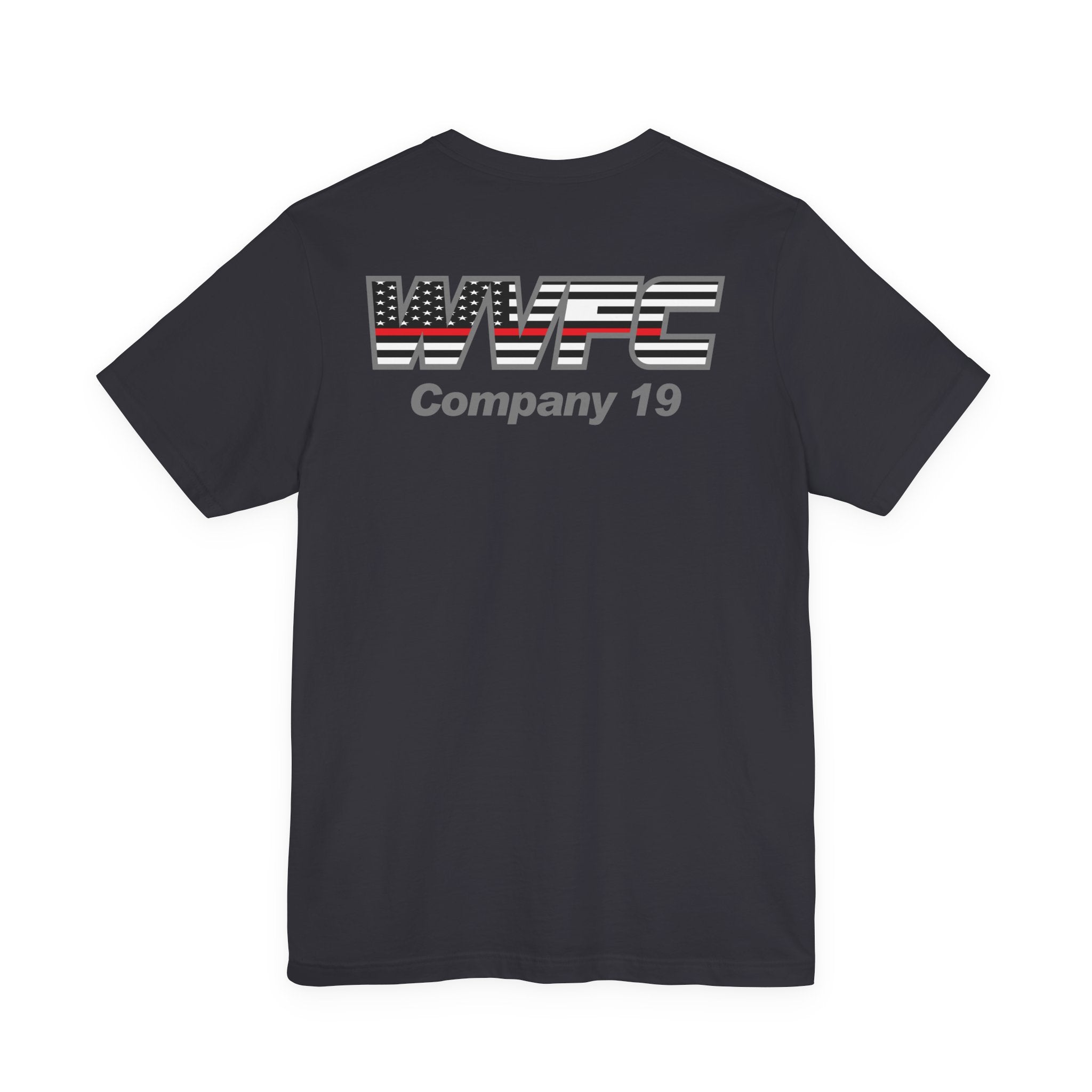 WVFC Goat Version 3 Red Line Flag Gray - Unisex Jersey Short Sleeve Tee