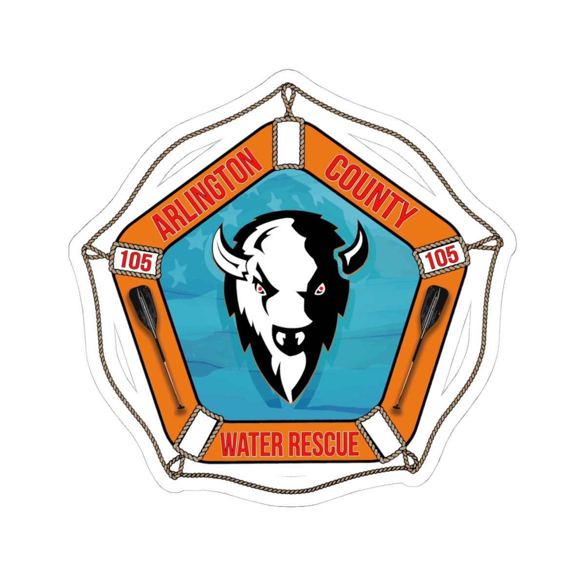 Station 5 Water Rescue Kiss-Cut Stickers