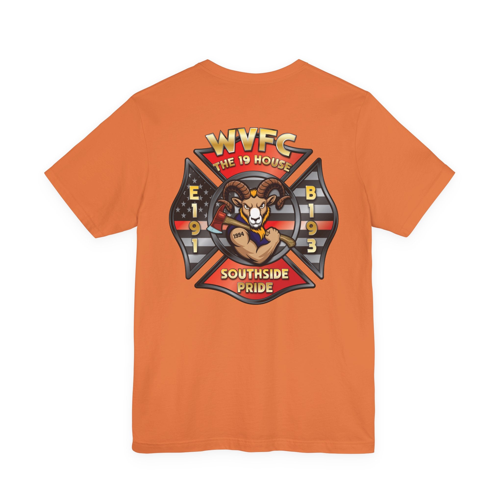 WVFC Goat Version 4 Goat Back - Unisex Jersey Short Sleeve Tee