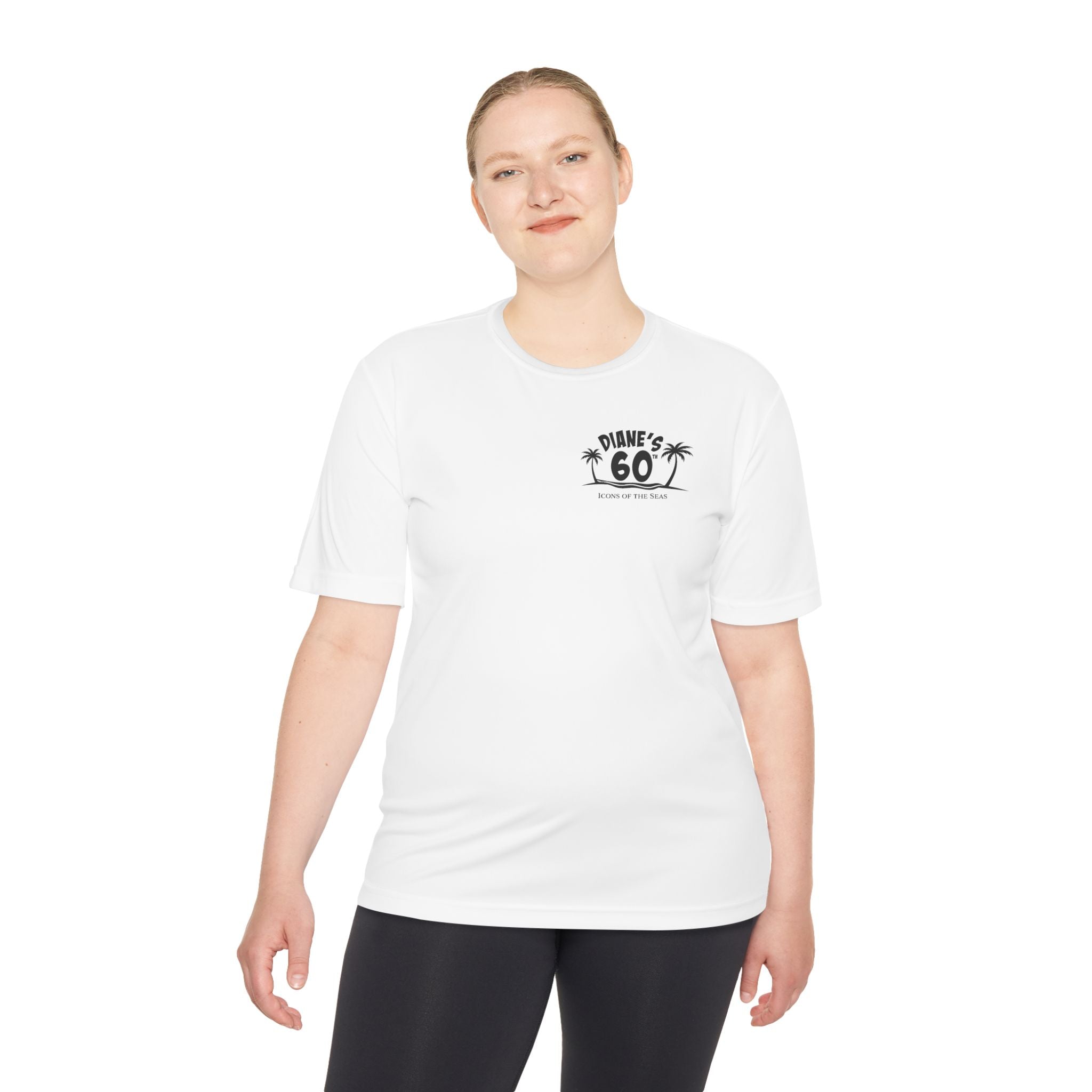 Diane Birthday Cruise Black Text - Unisex Moisture Wicking Tee