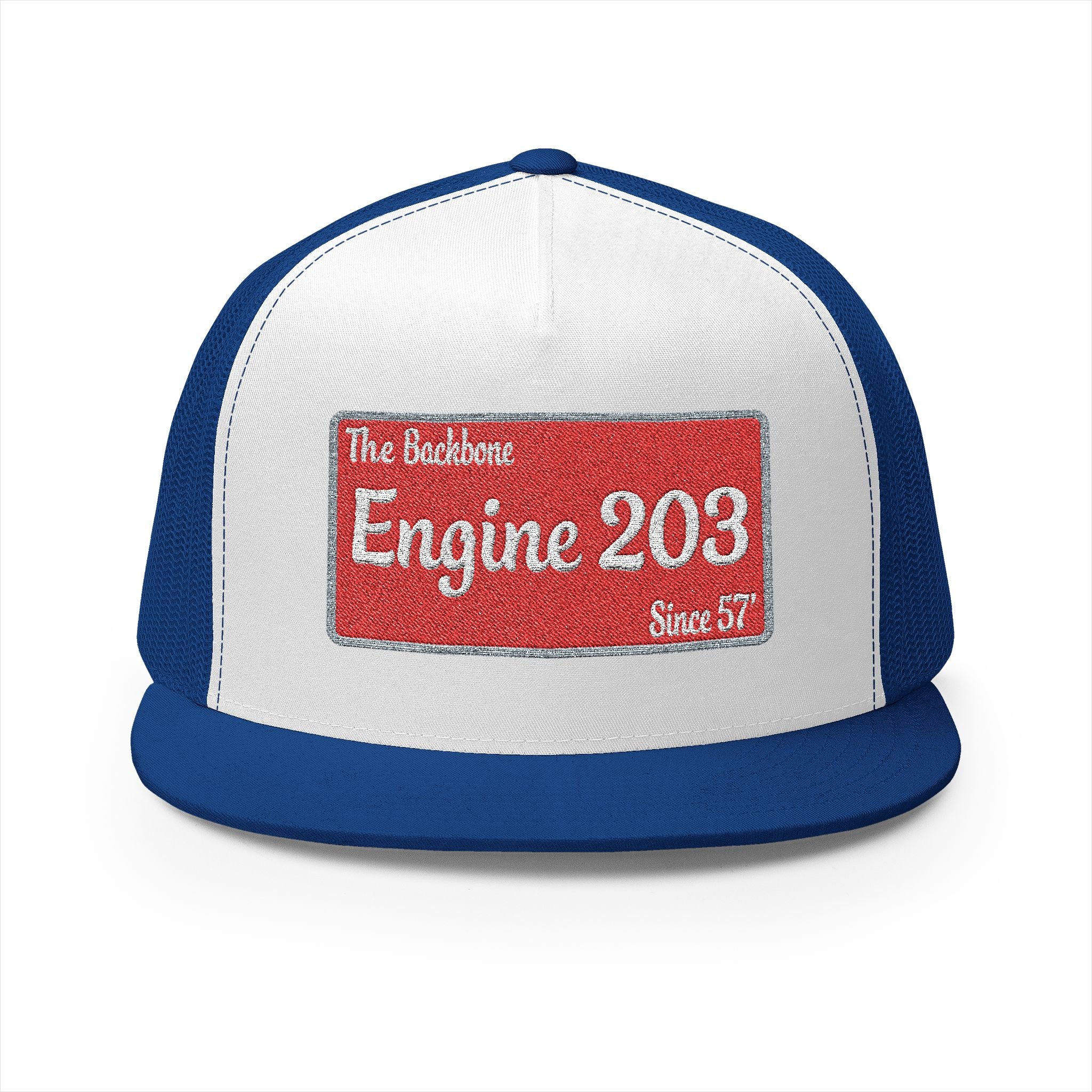 Engine 203 Remount Raiders -5 Panel Trucker Cap (Embroidery)