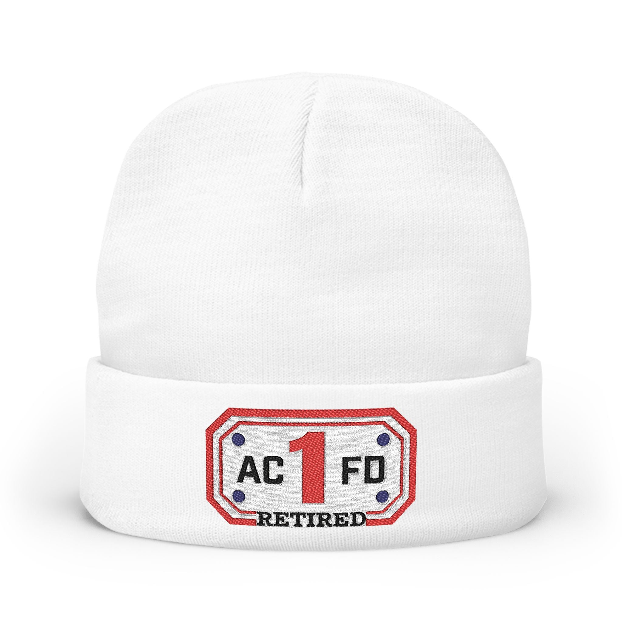 Retired Arlington Engine 1 - Knit Beanie (Embroidery)