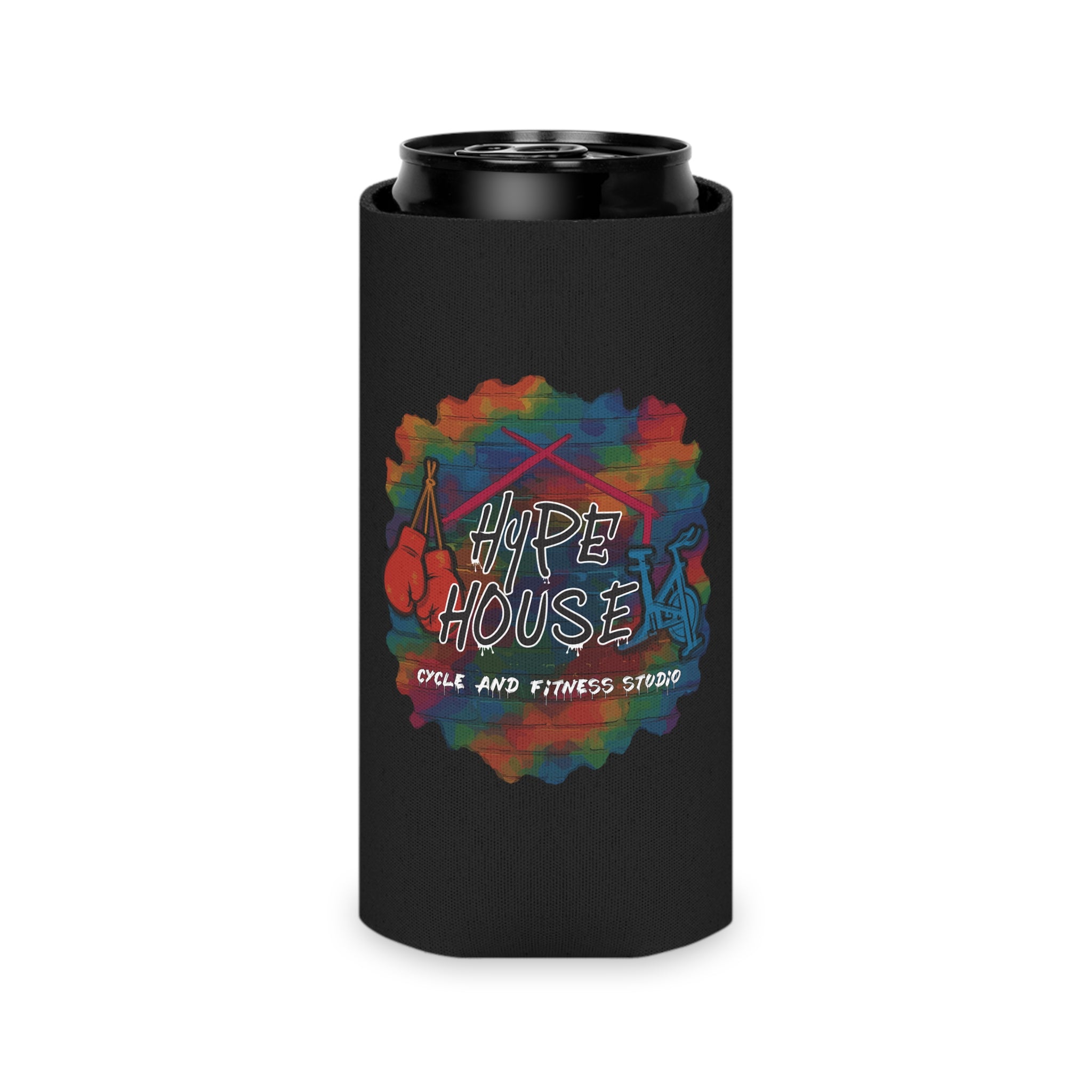 HH Cycle Colorful logo - Can Cooler