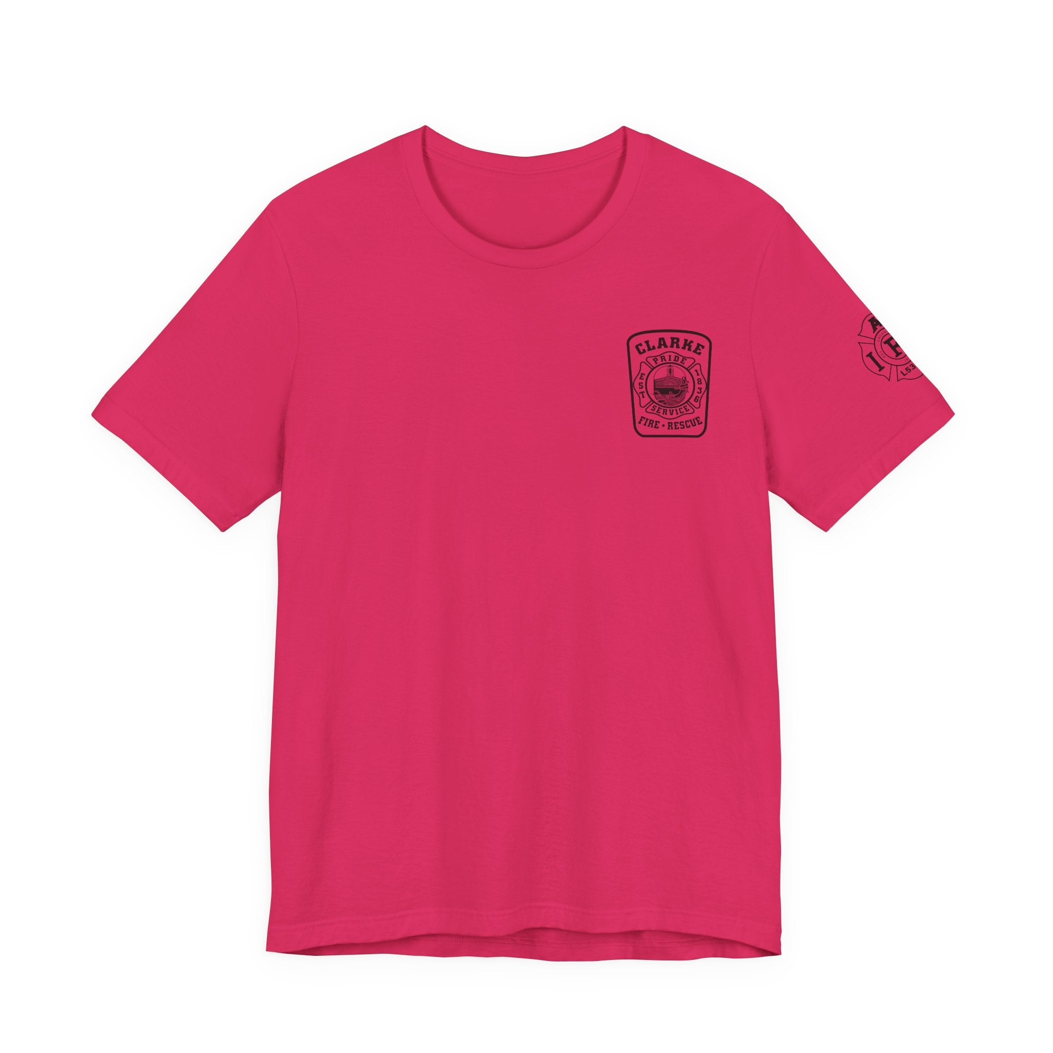 Clarke County Patch Fire Breast Cancer (Portion of Proceeds go to Local 5304) - Bella+Canvas Soft Jersey Cotton Unisex Tee
