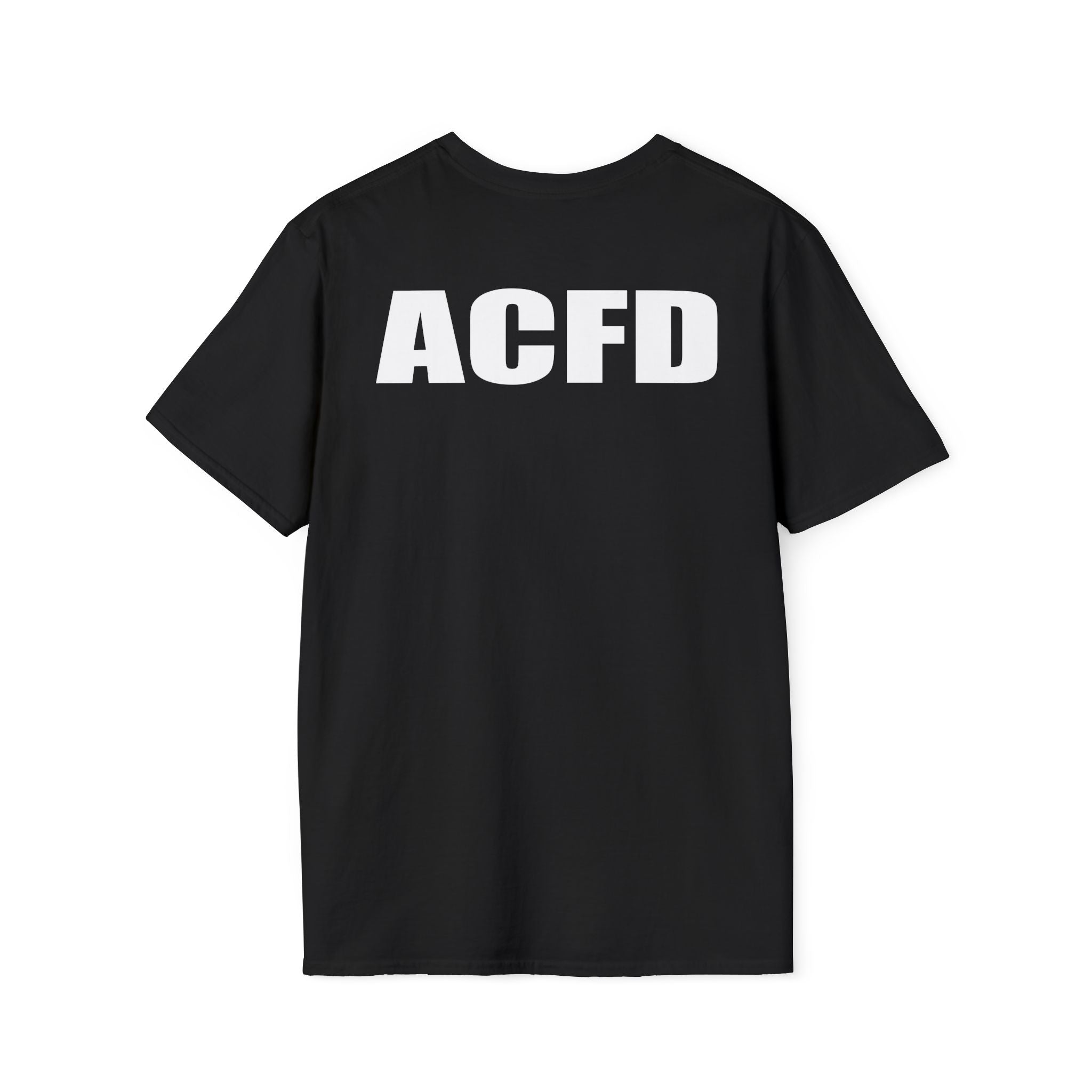 Station 3 Rhino Logo Firefighter Back - Gildan Soft Cotton Softstyle T-Shirt