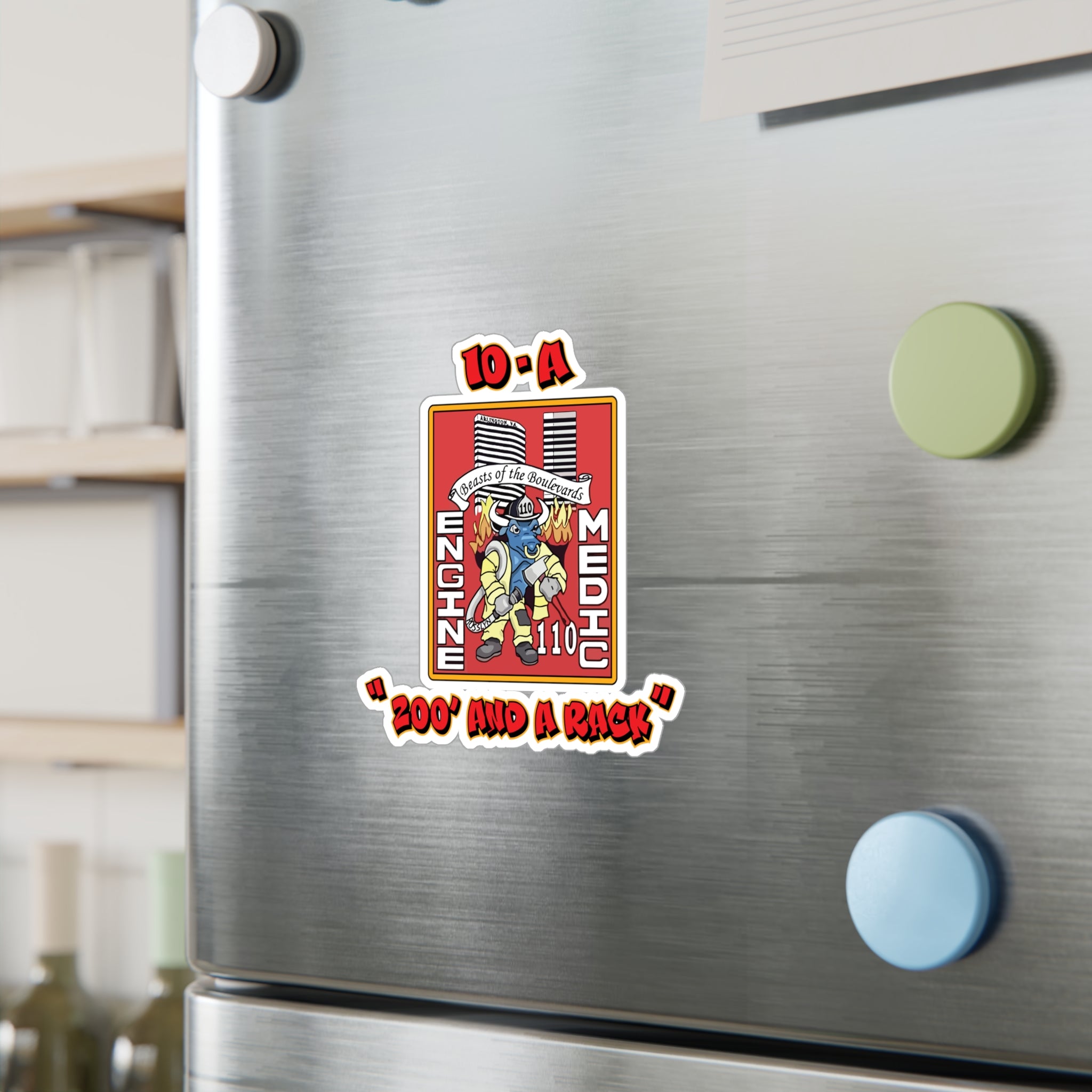 Kiss-Cut Vinyl Decals - Arlington Station 10 A-Shift