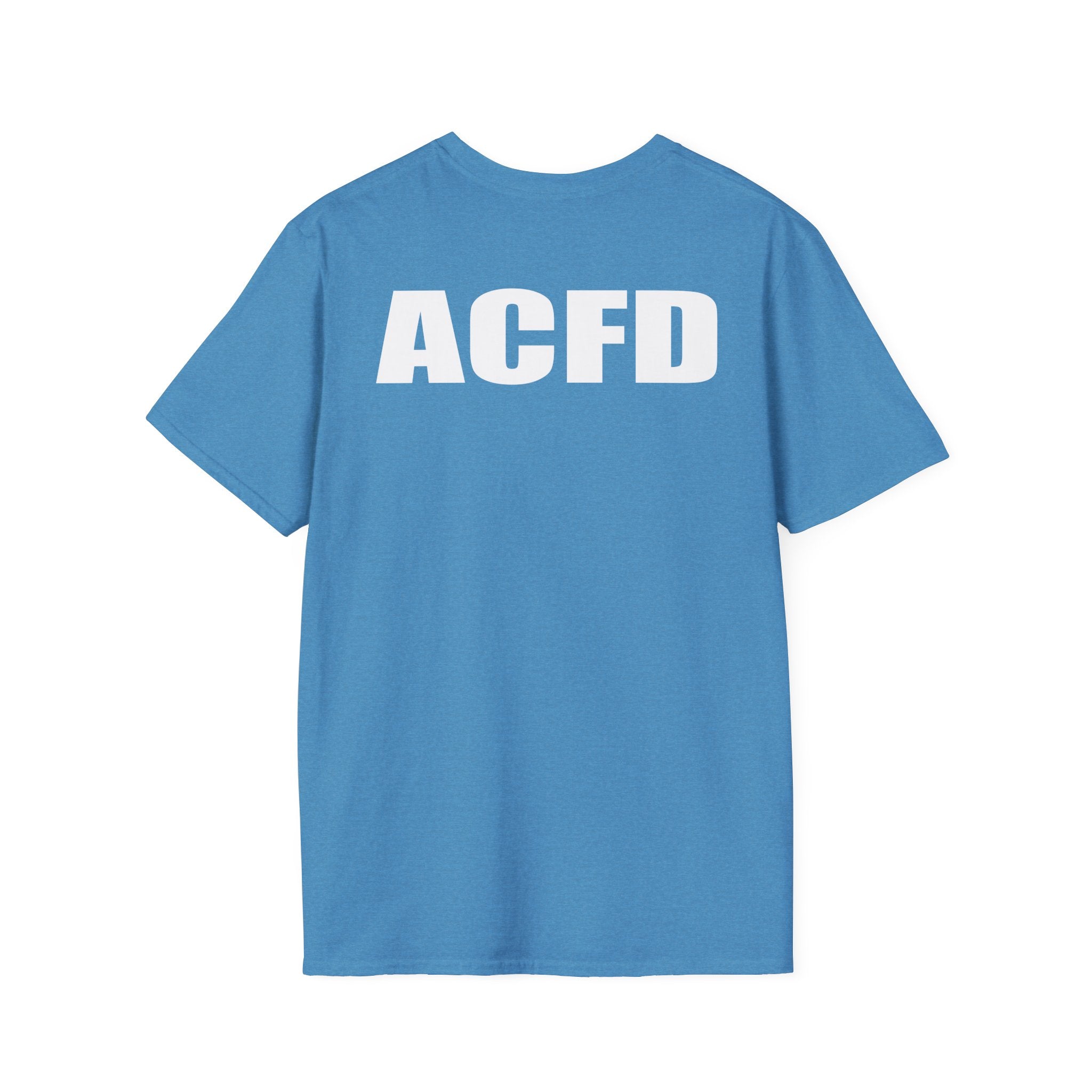 Station 3 Rhino Logo Firefighter Back - Gildan Soft Cotton Softstyle T-Shirt