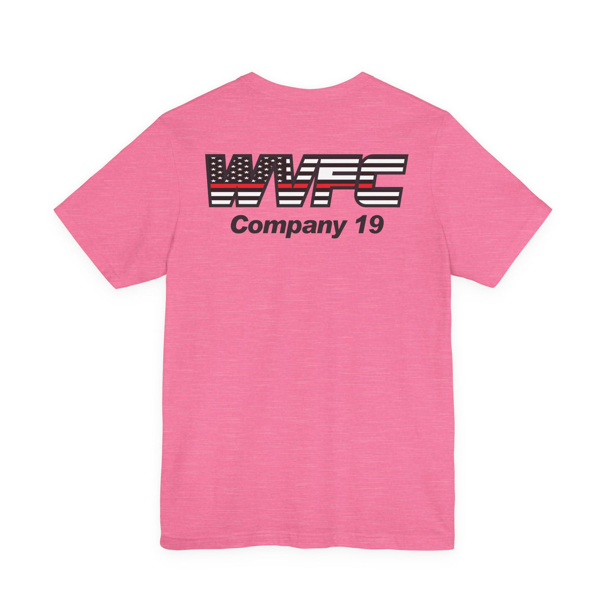 WVFC FD logo black Redline flag back - Unisex Jersey Short Sleeve Tee