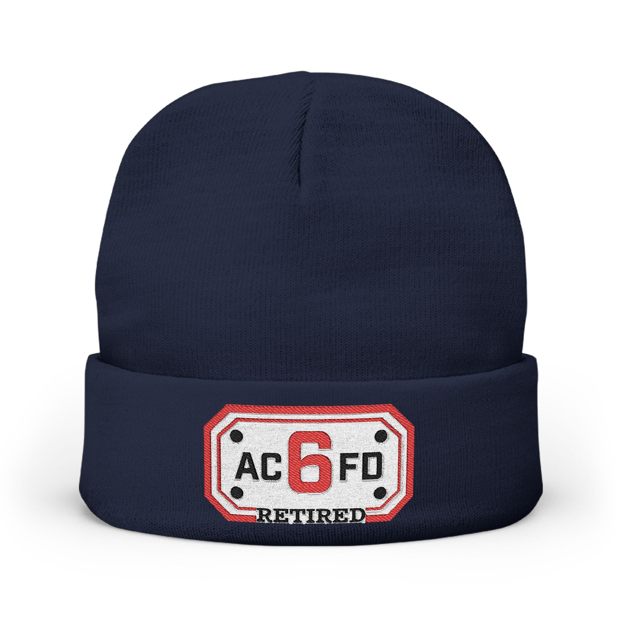 Retired Arlington Engine 6- Knit Beanie (Embroidery)