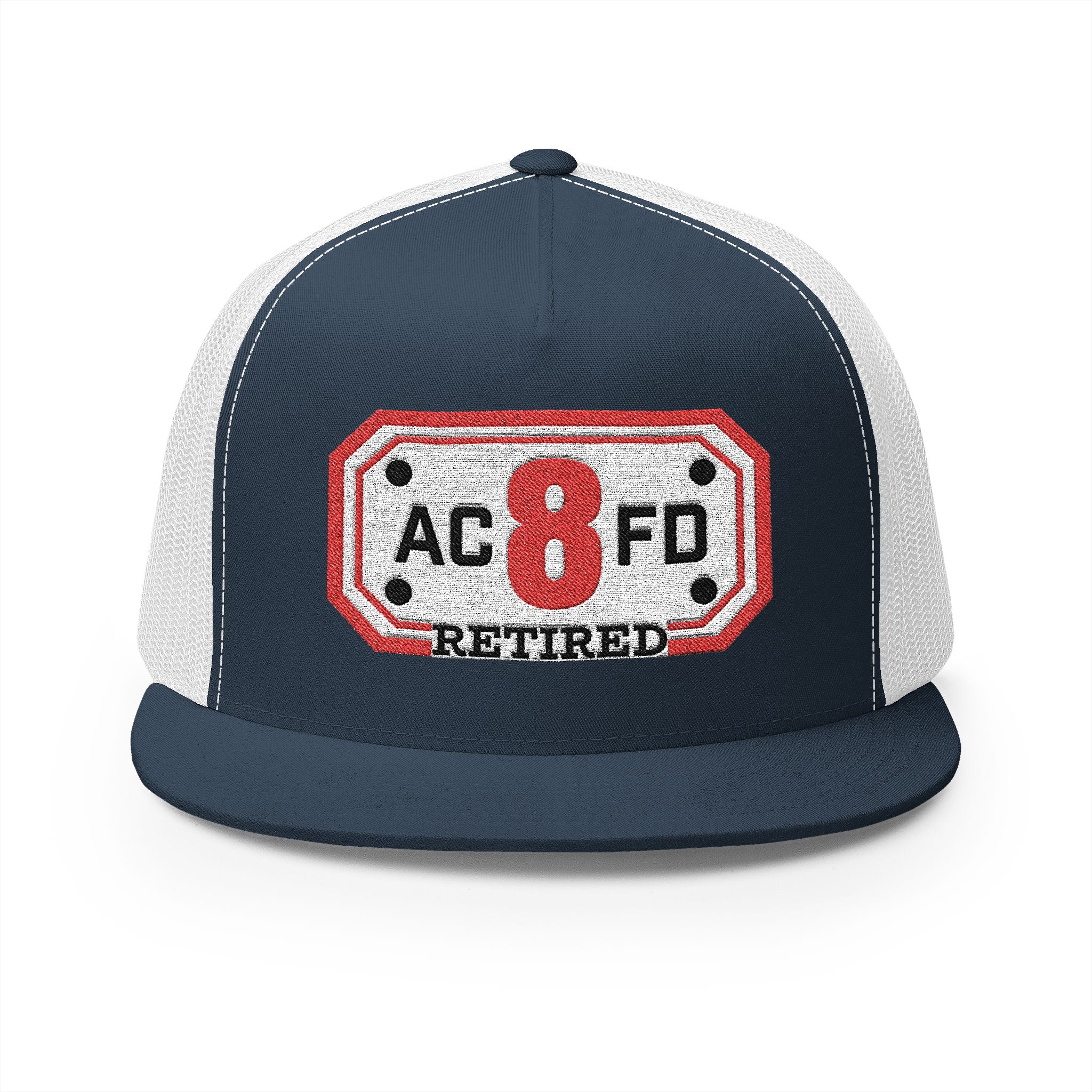 Retired Arlington Engine 8 - 5 Panel Trucker Cap (Embroidery)