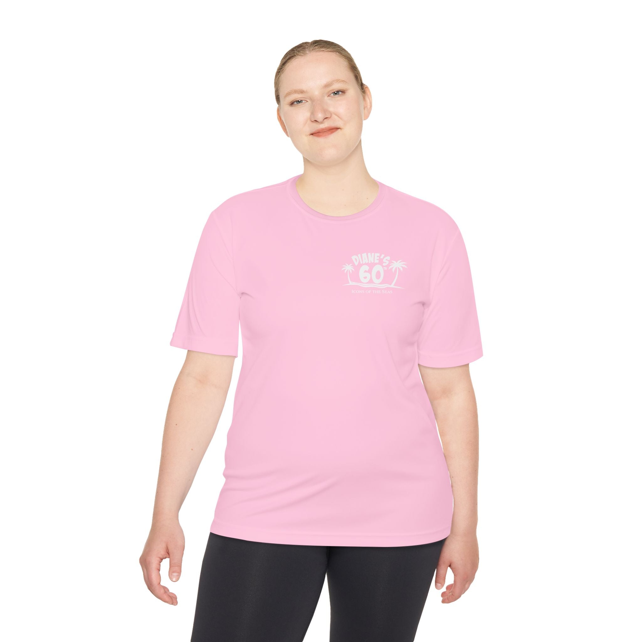 Diane Birthday Cruise White Text- Unisex Moisture Wicking Tee