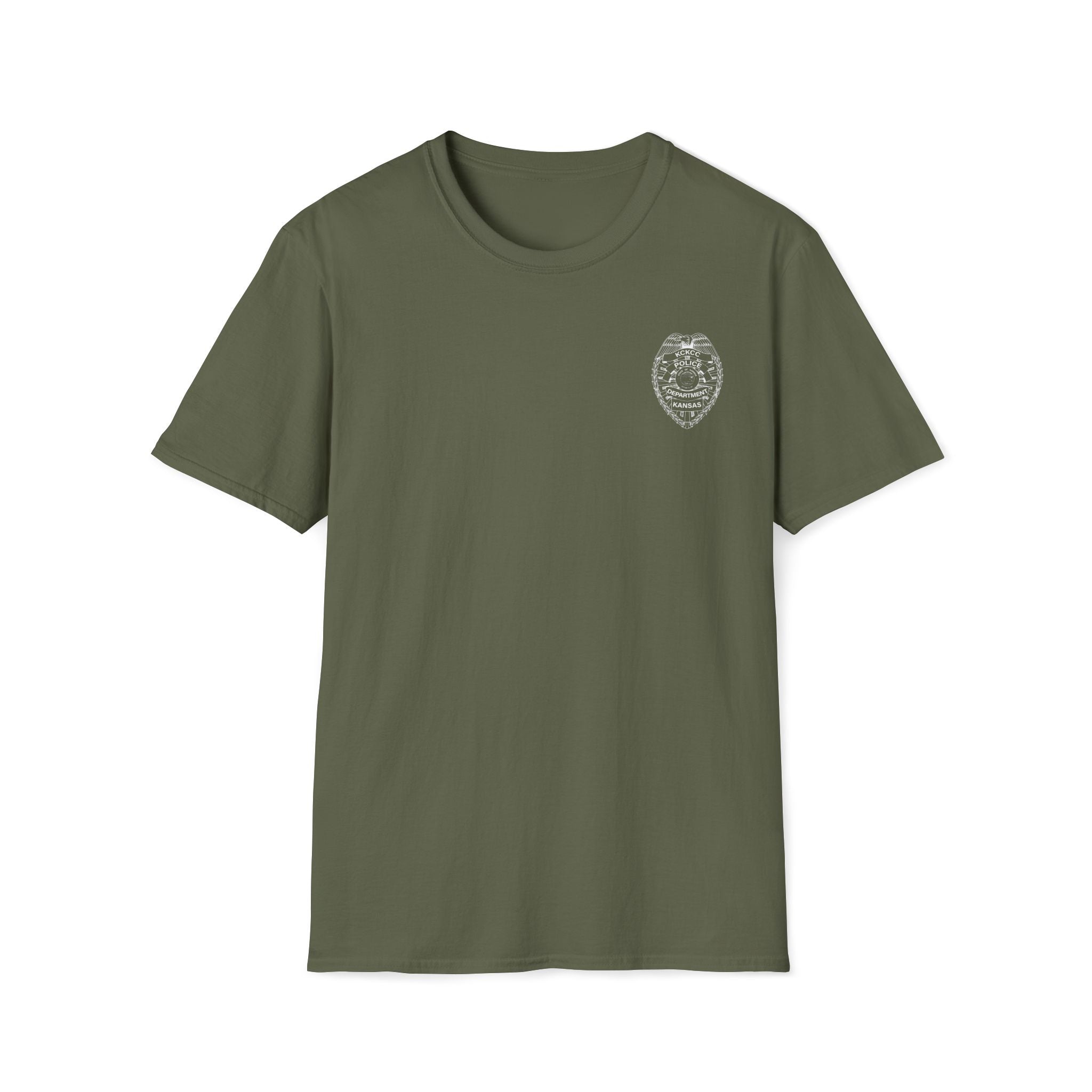 KCKCC Badge White outline - Gildan 64000 Unisex Softstyle T-Shirt