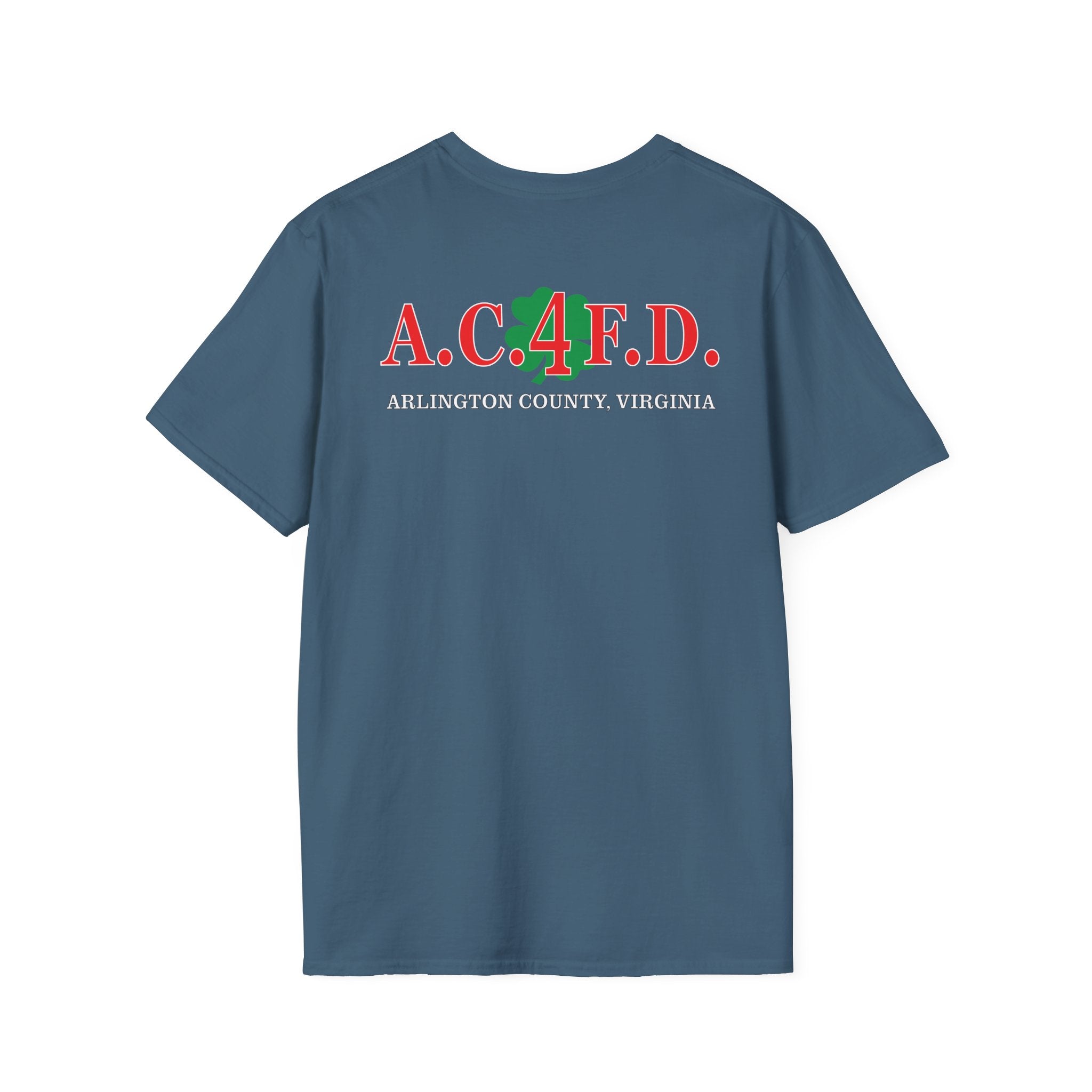 Station 4 RatPack front / acfd clover back - Gildan Soft Cotton Softstyle T-Shirt